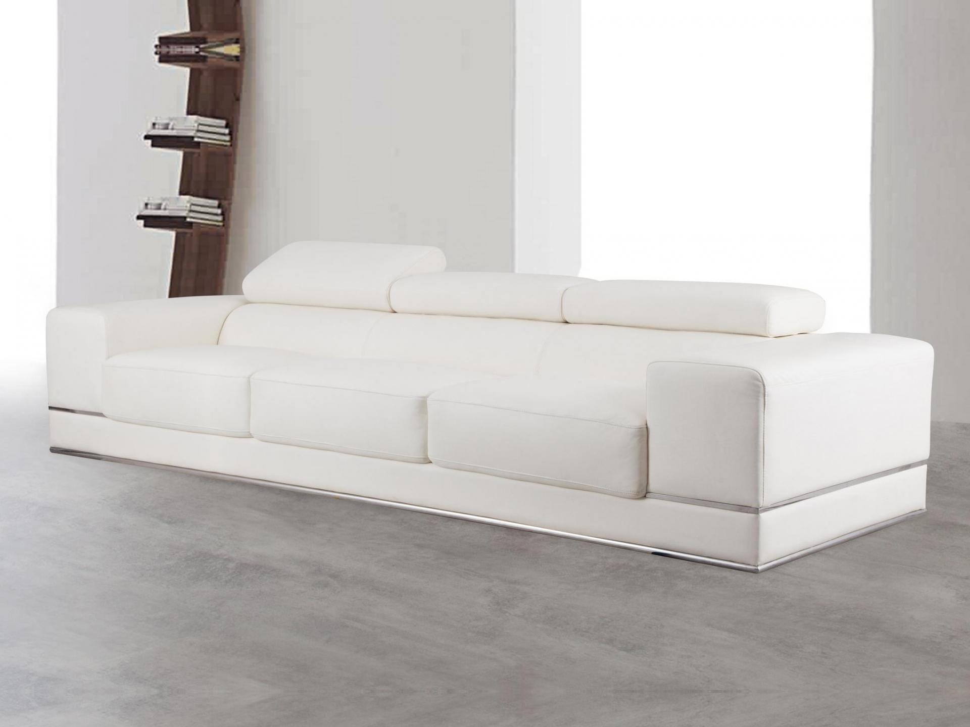 Napoleon Leather Three Seat Sofa 2