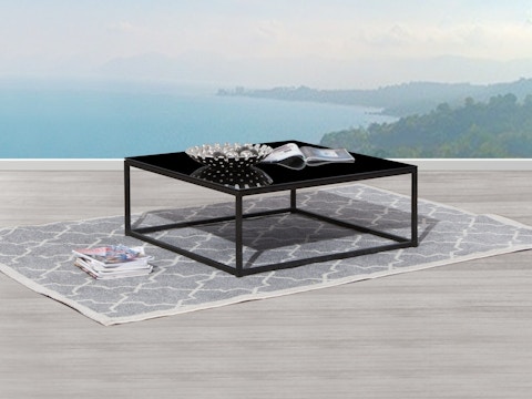 June Outdoor Fabric L Shaped Lounge With Coffee Table 8