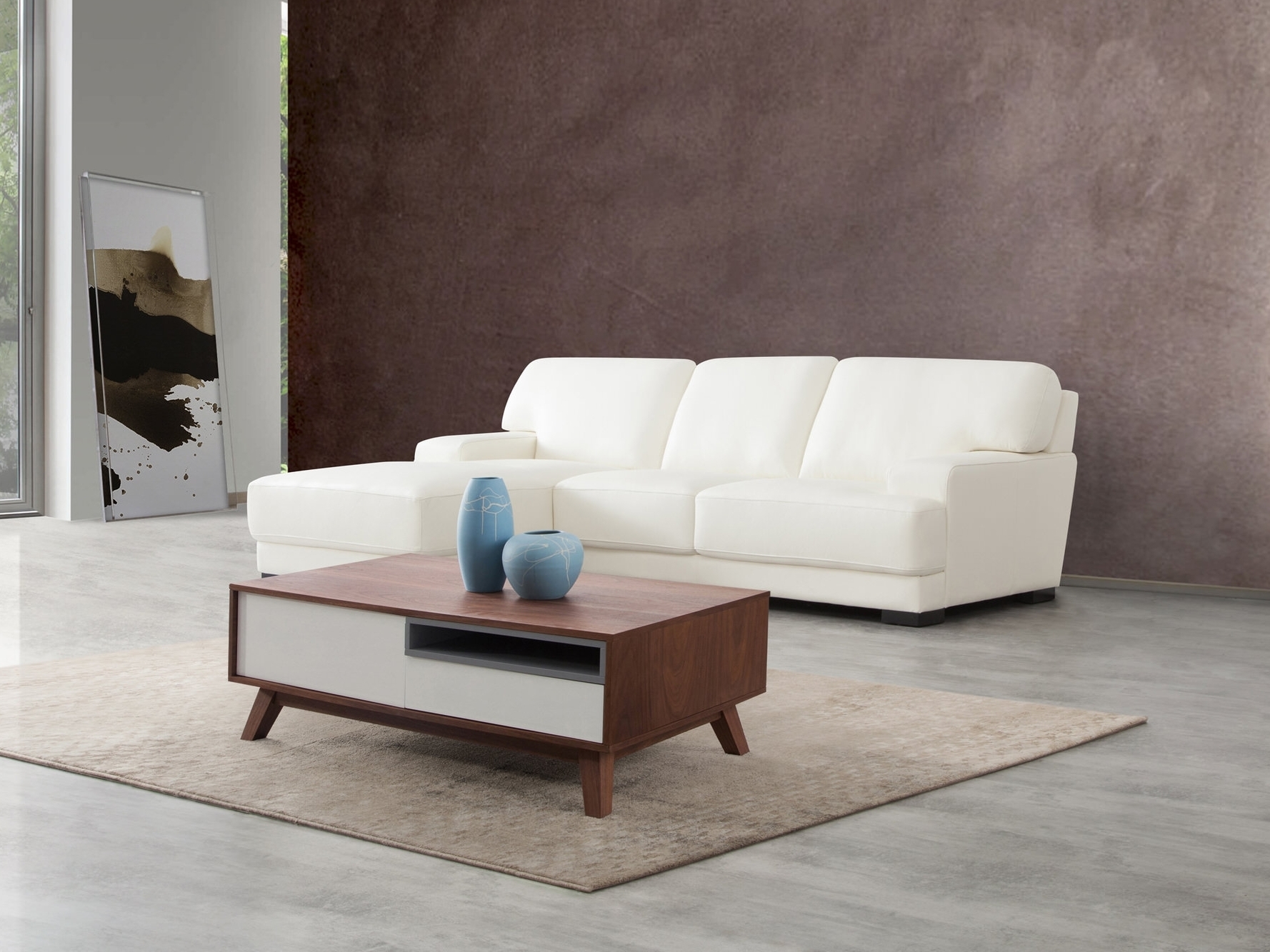 Volante Leather Chaise Lounge Option A 2