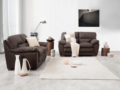 Louis Leather Sofa Suite 2 + 2 2