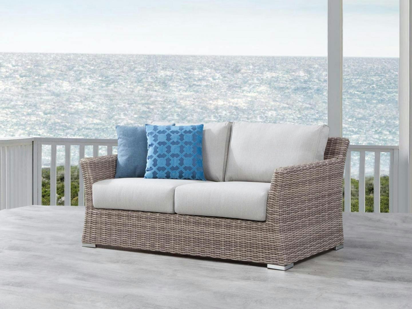 Savannah Outdoor Wicker Two Seat Sofa