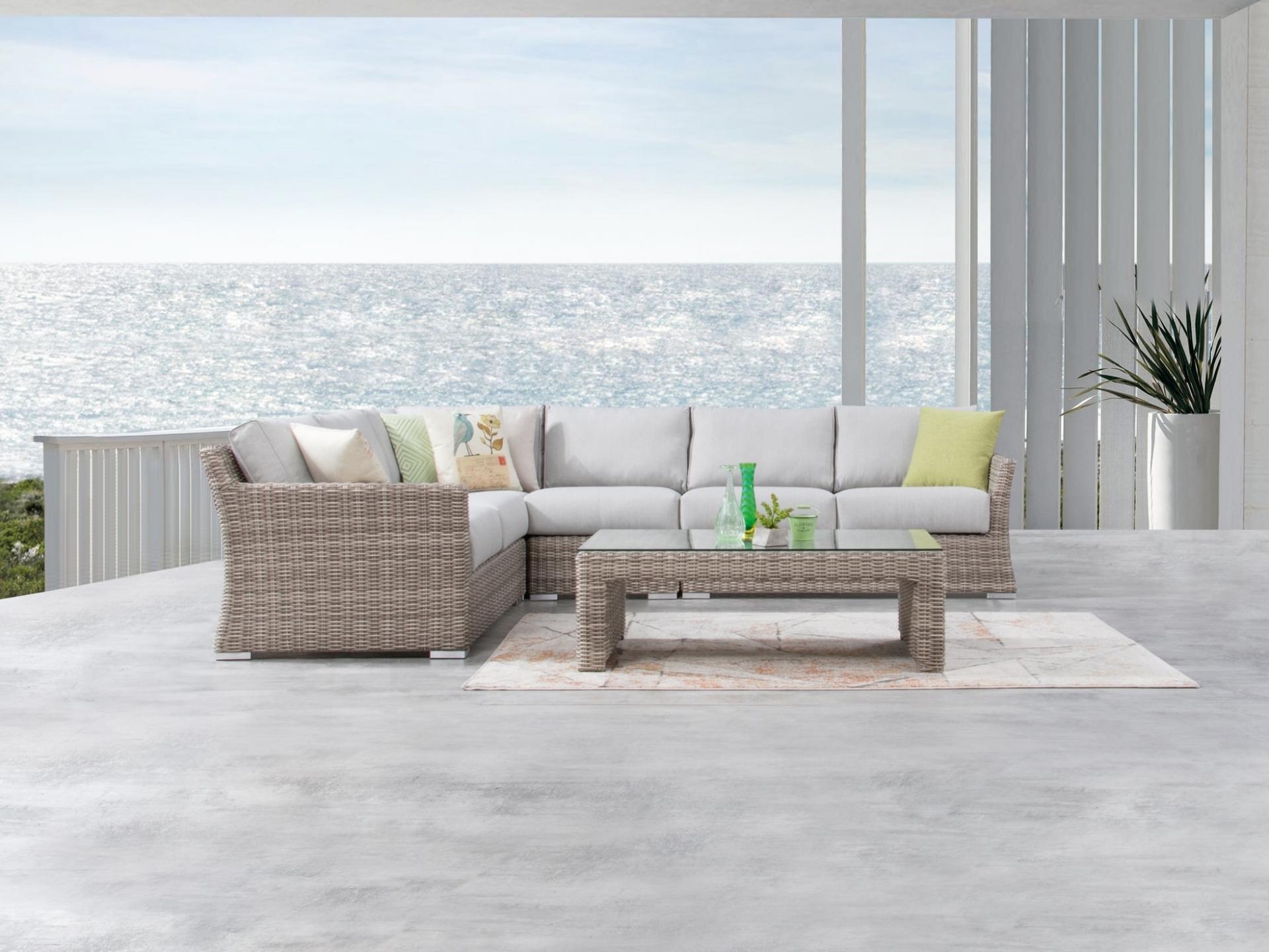 Savannah Outdoor Wicker L Shaped Lounge 2