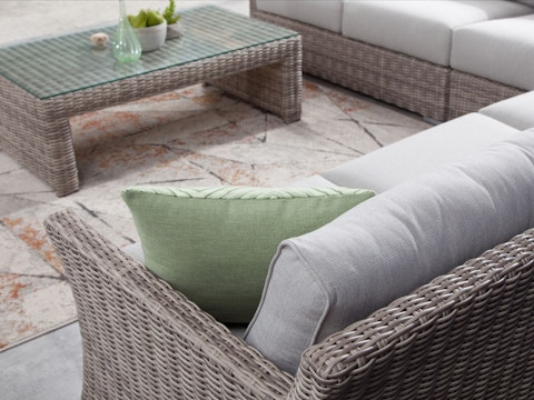 Savannah Outdoor Wicker L Shaped Lounge With Armchair 3