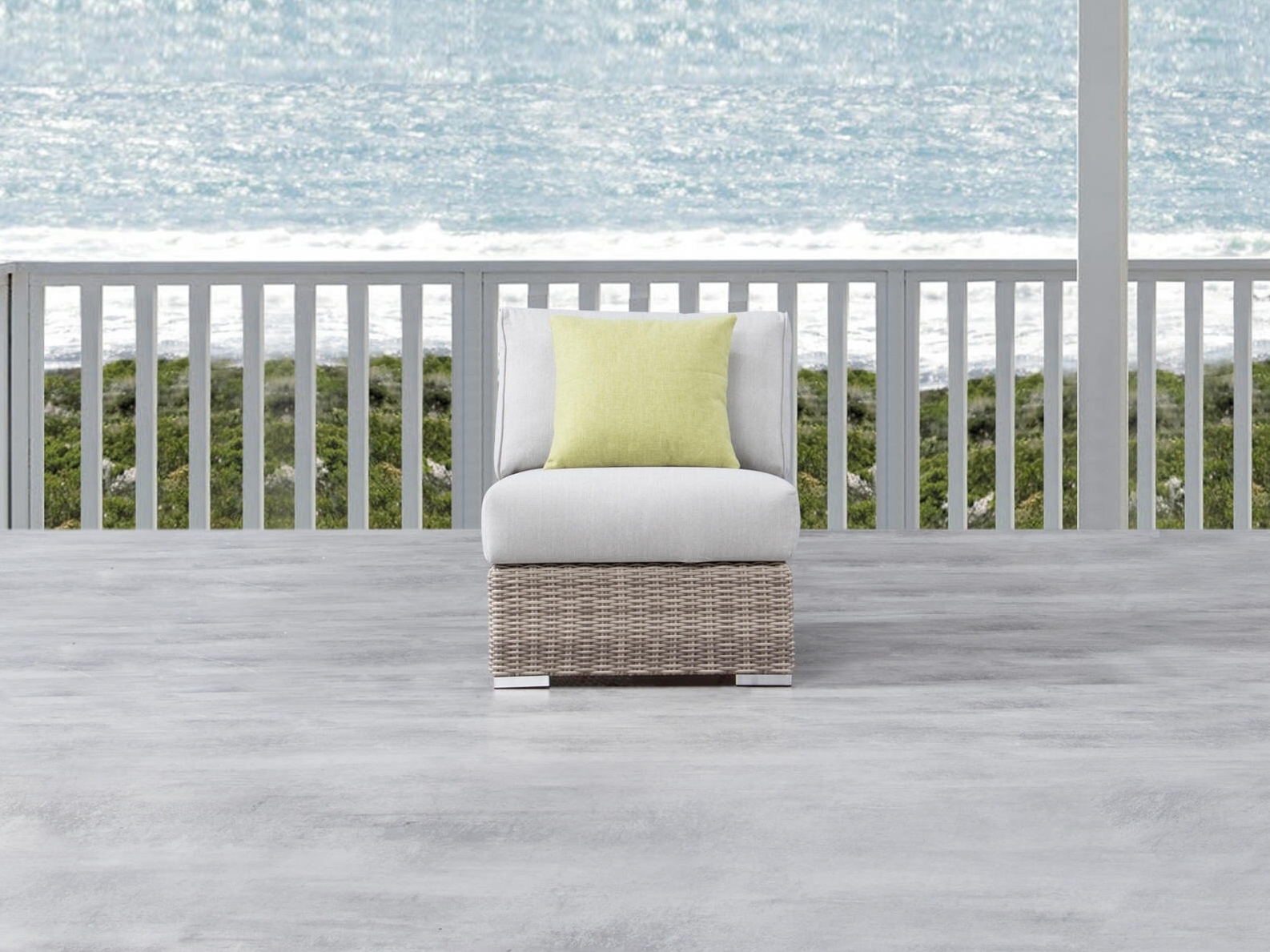 Savannah Outdoor Wicker Armless Module 2