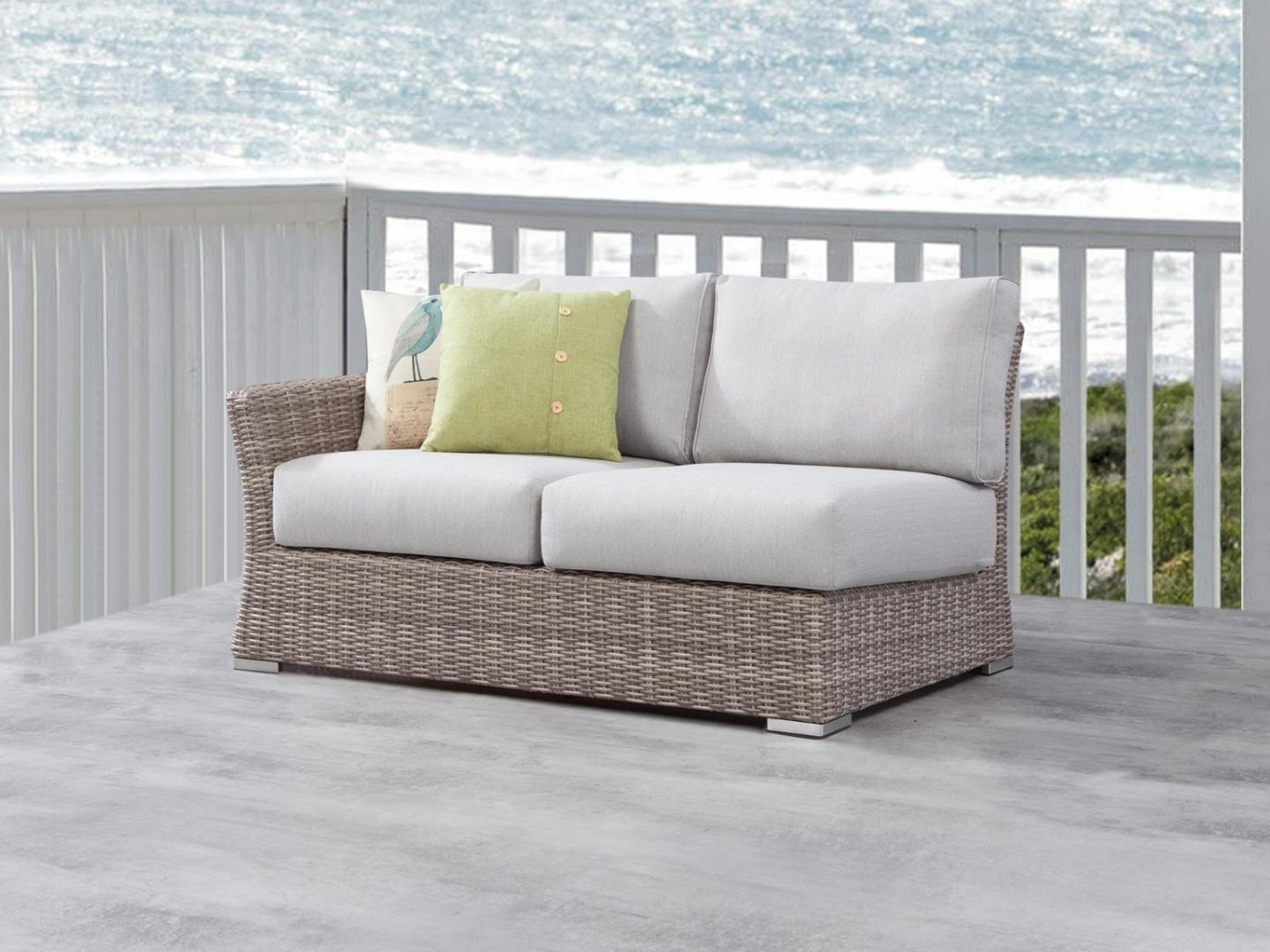 Savannah Outdoor Wicker Two Seat One Arm Module