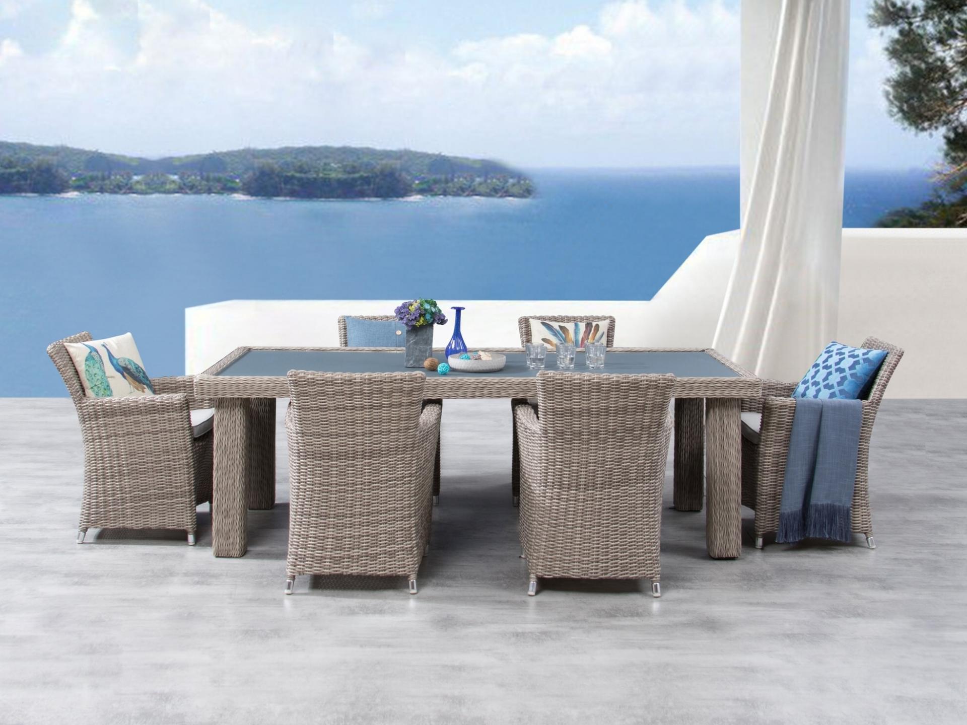 Savannah 7-piece Outdoor Wicker Dining Set 2
