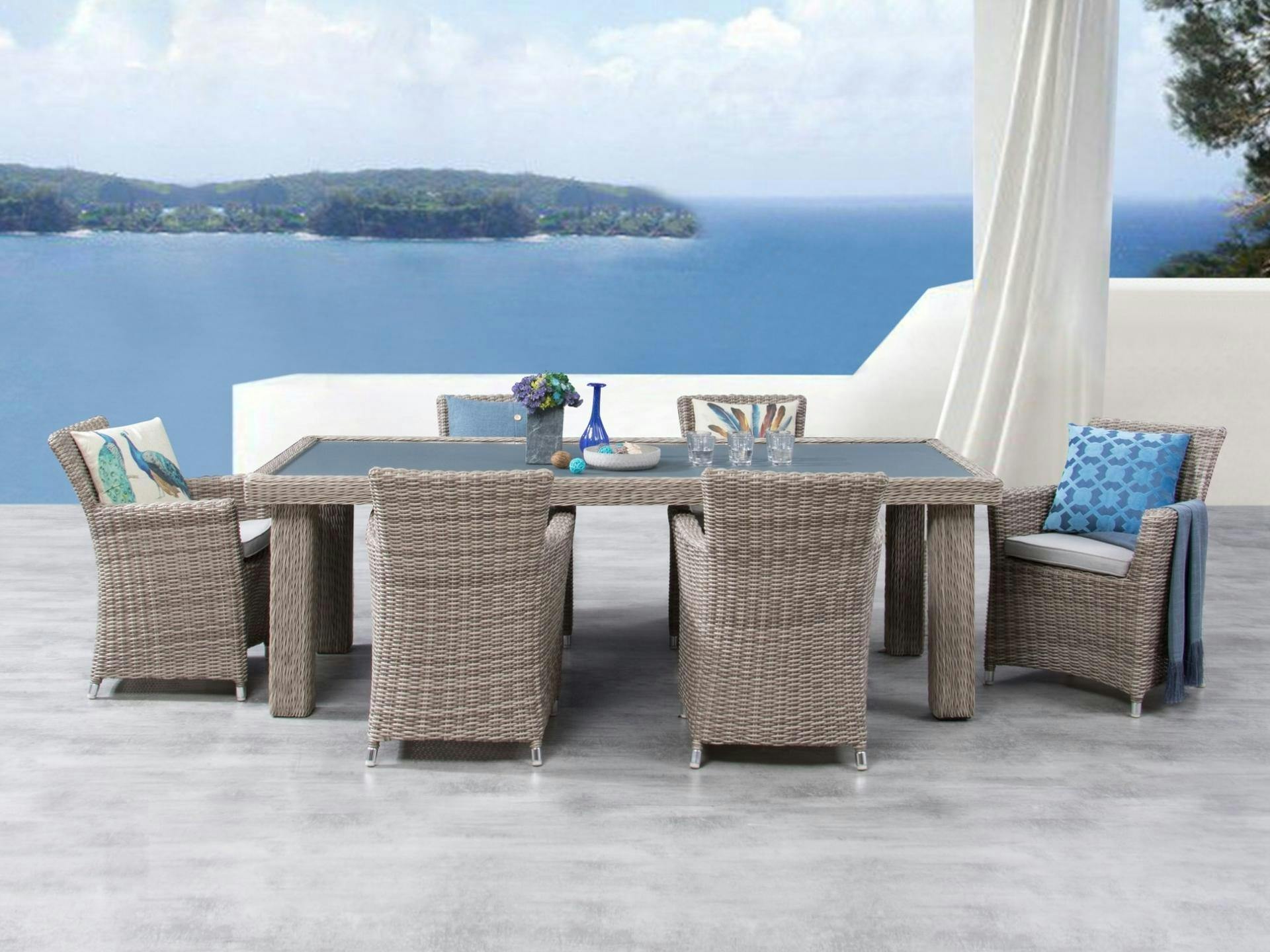 Savannah 7-piece Outdoor Wicker Dining Set