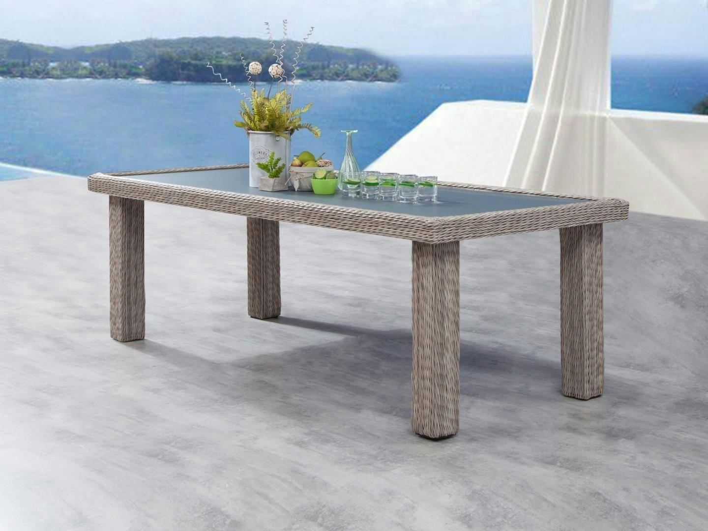 Savannah Outdoor Wicker Dining Table