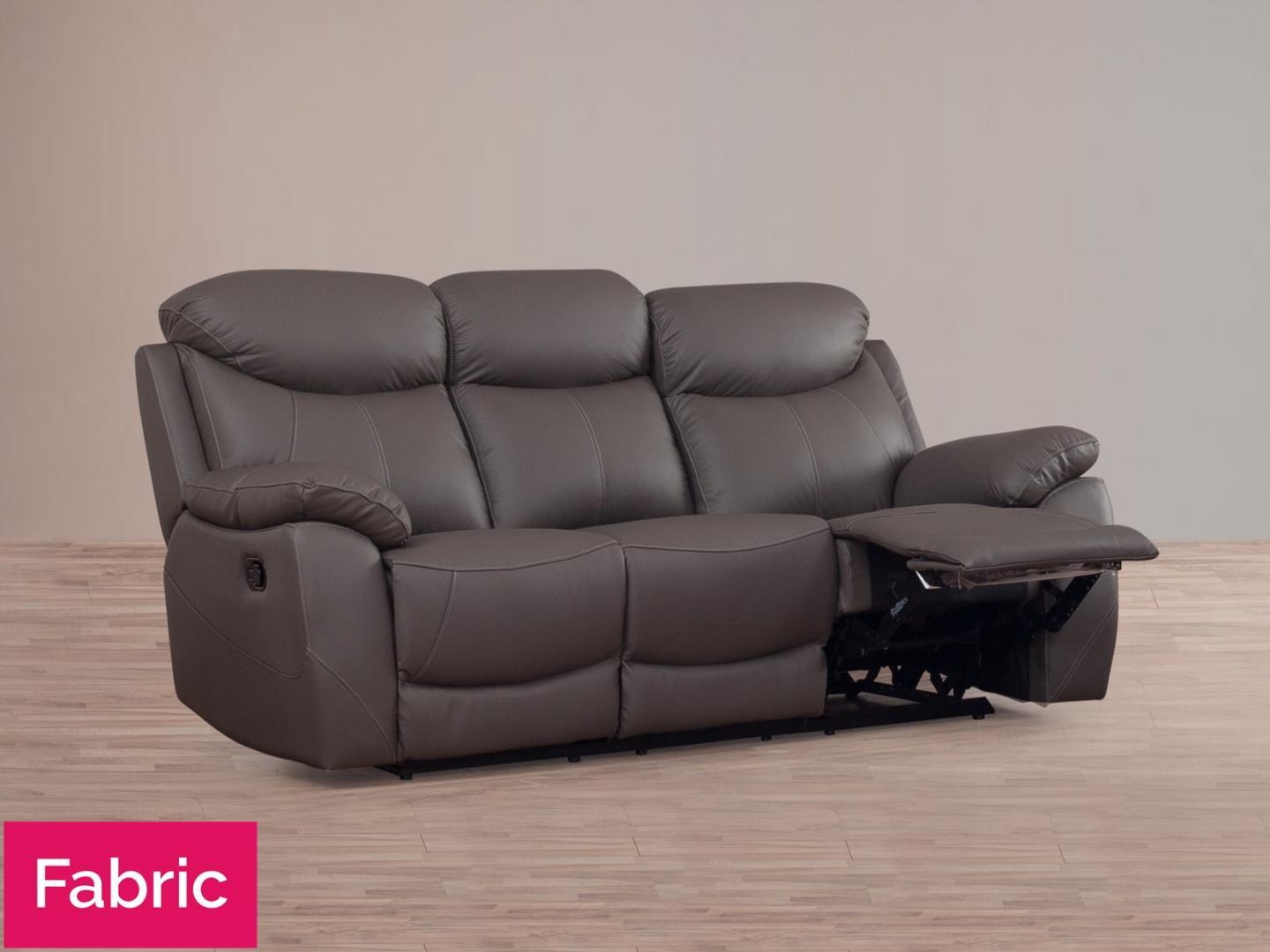 Brighton Fabric Recliner Three Seater Sofa 1