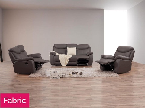 Brighton Fabric Recliner Sofa Suite 3 + 2 + 1 1