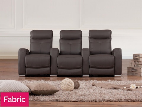Regent Fabric 3 Seater Home Theatre Recliner Lounge 1