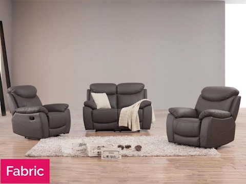 Brighton Fabric Recliner Sofa Suite 2 + 1 + 1 1