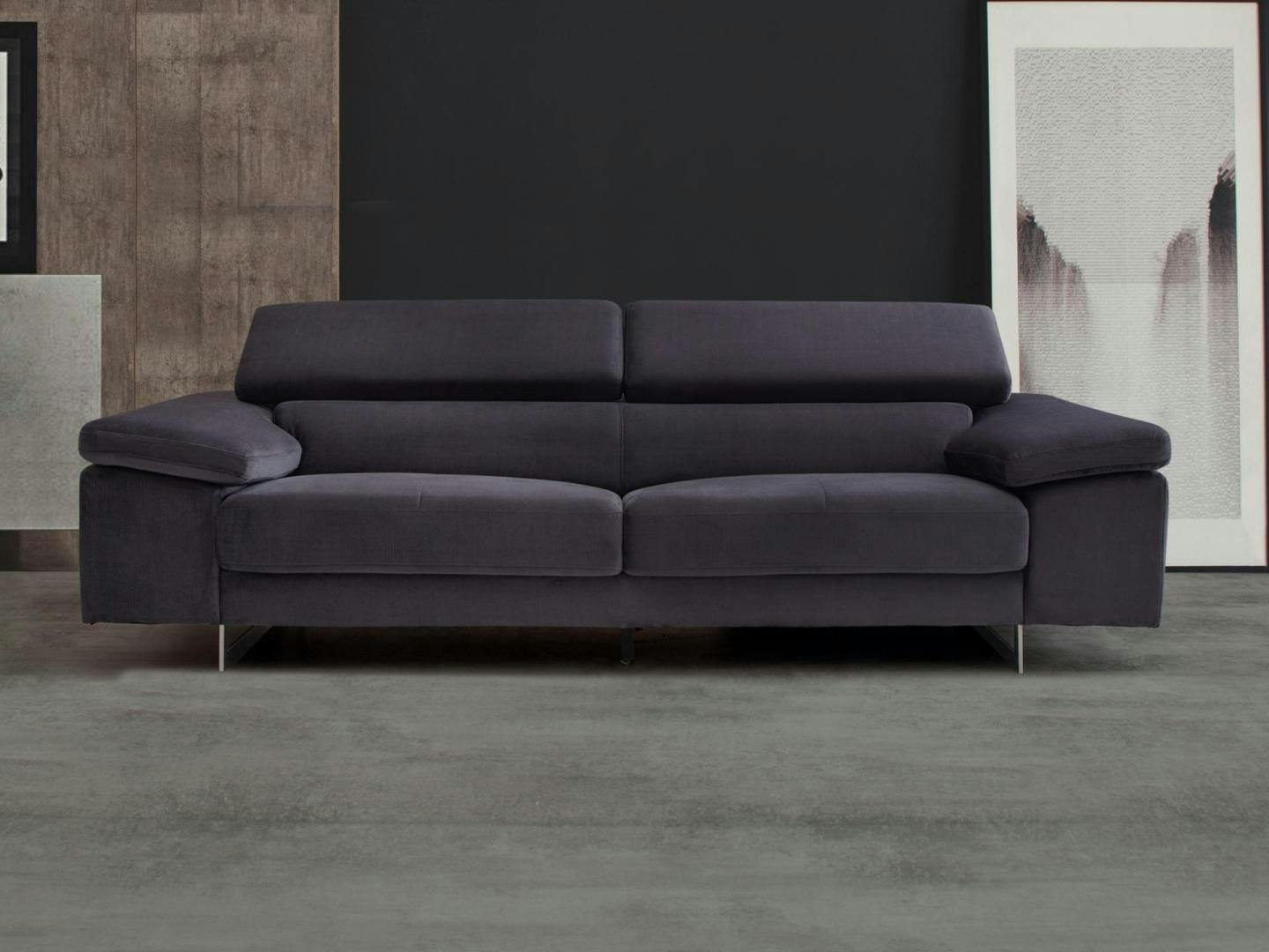 Boston Fabric Three Seat Sofa