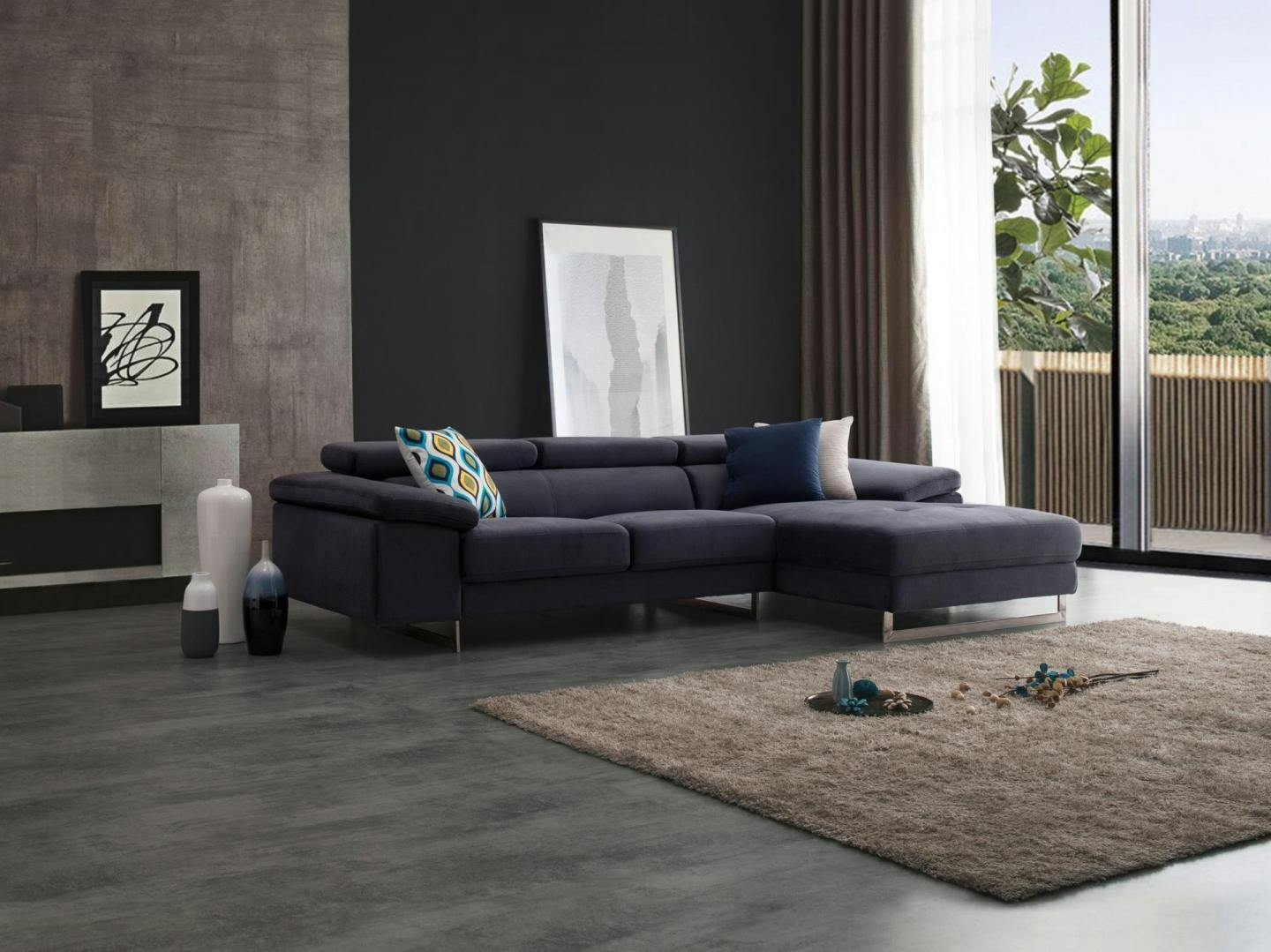Boston Fabric Chaise Lounge Option A