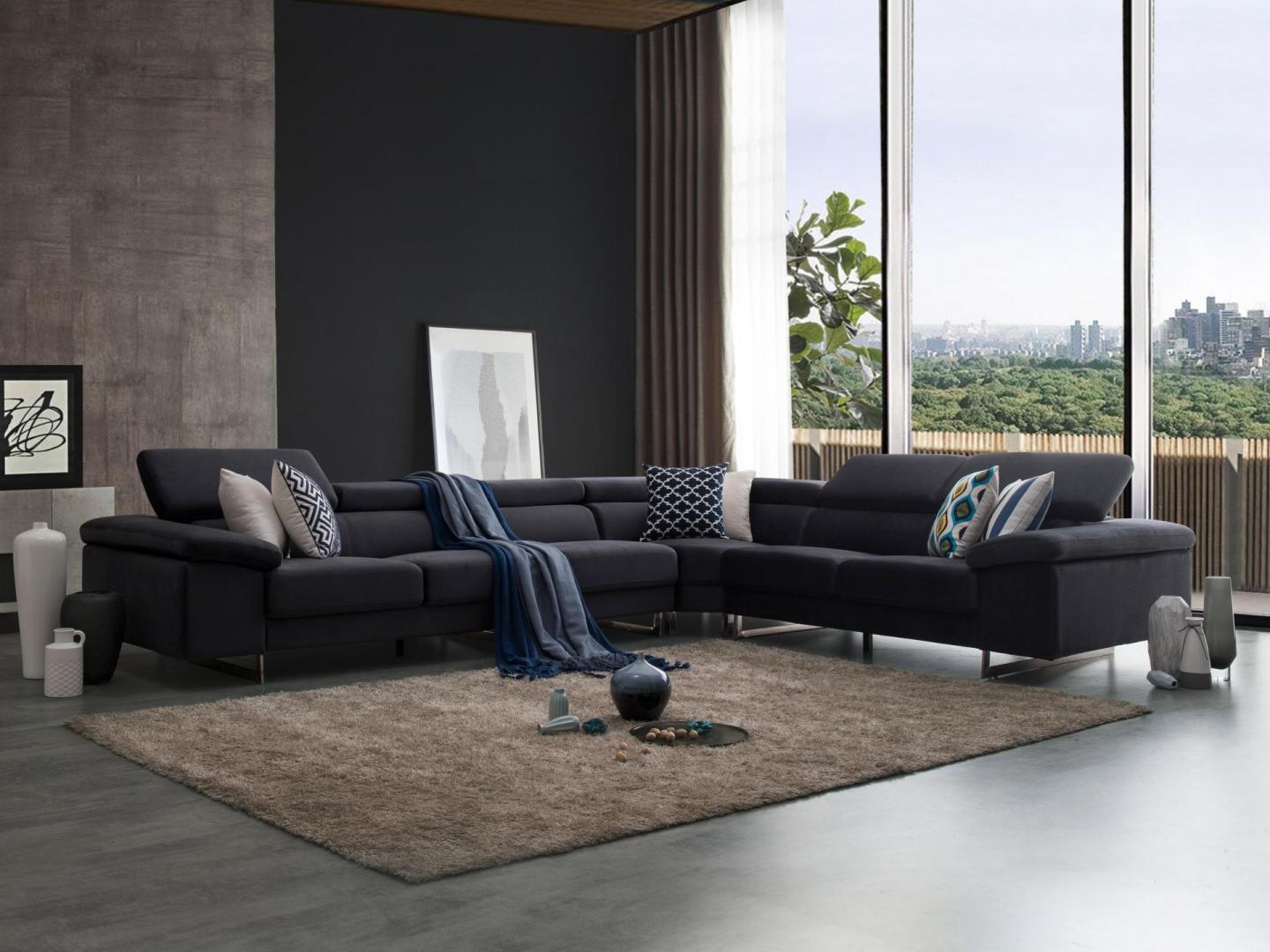 Boston Fabric Corner Lounge Option B