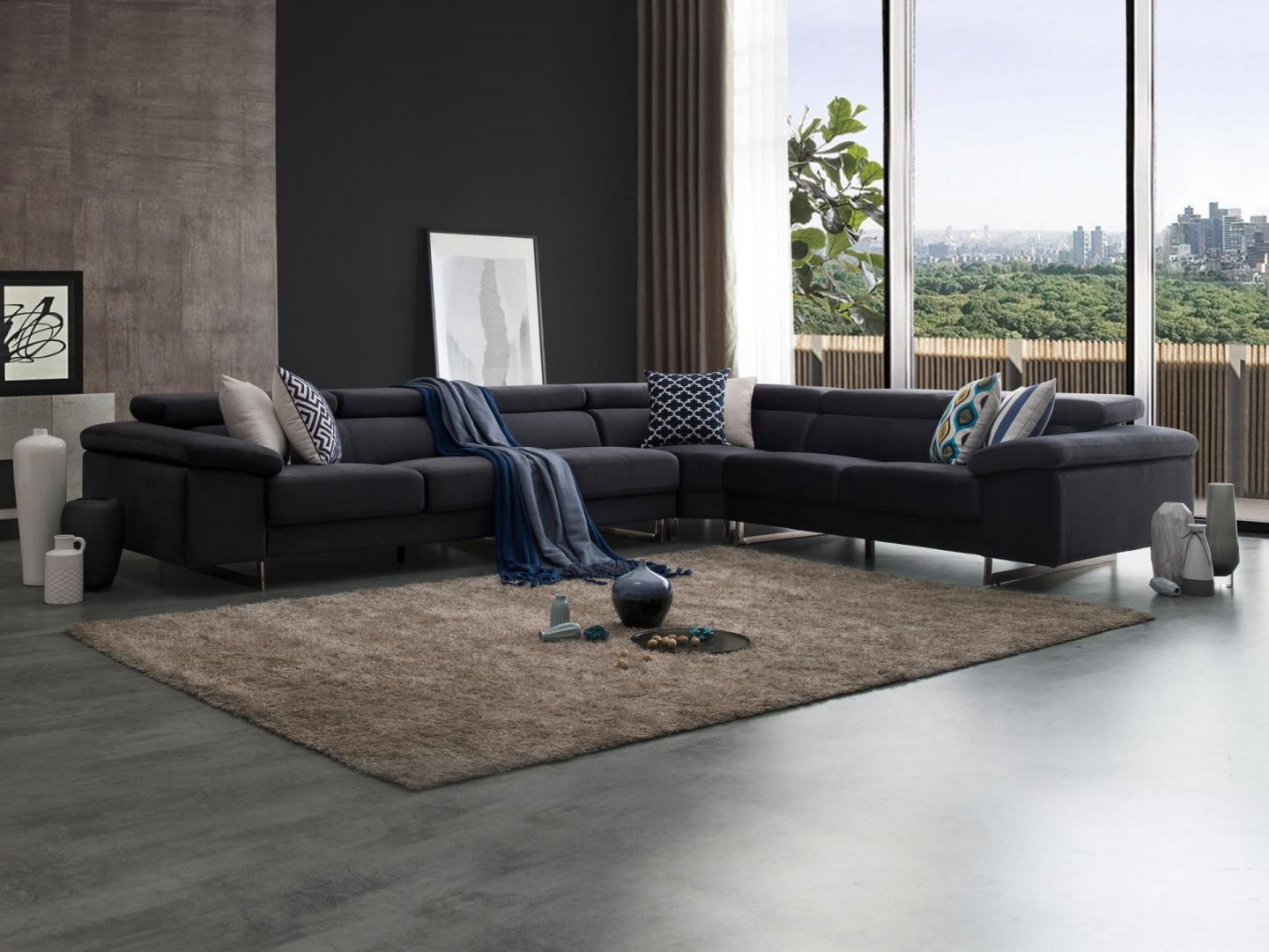 Boston Fabric Corner Lounge Option B