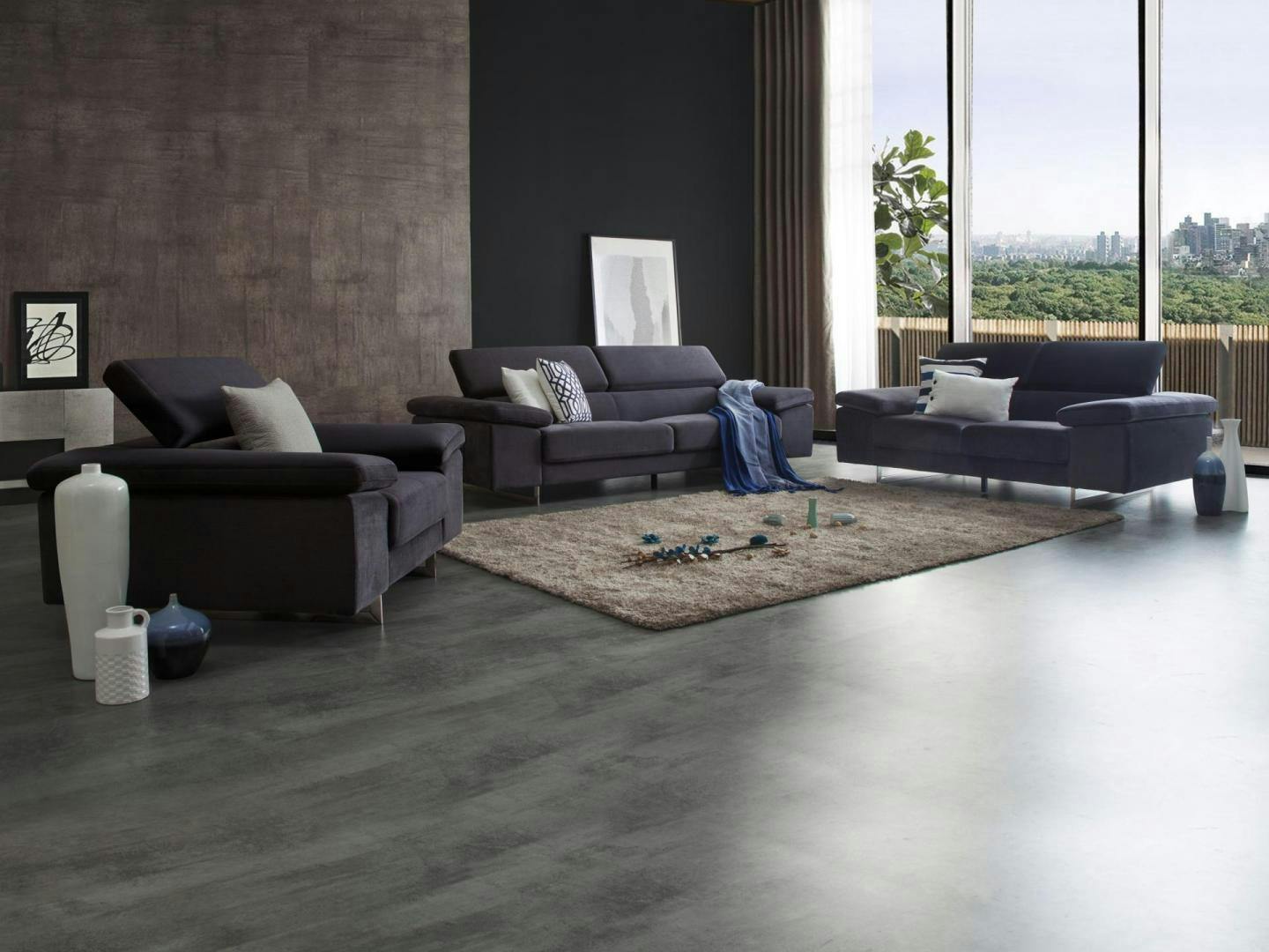 Boston Fabric Sofa Suite 3 + 2 + 1