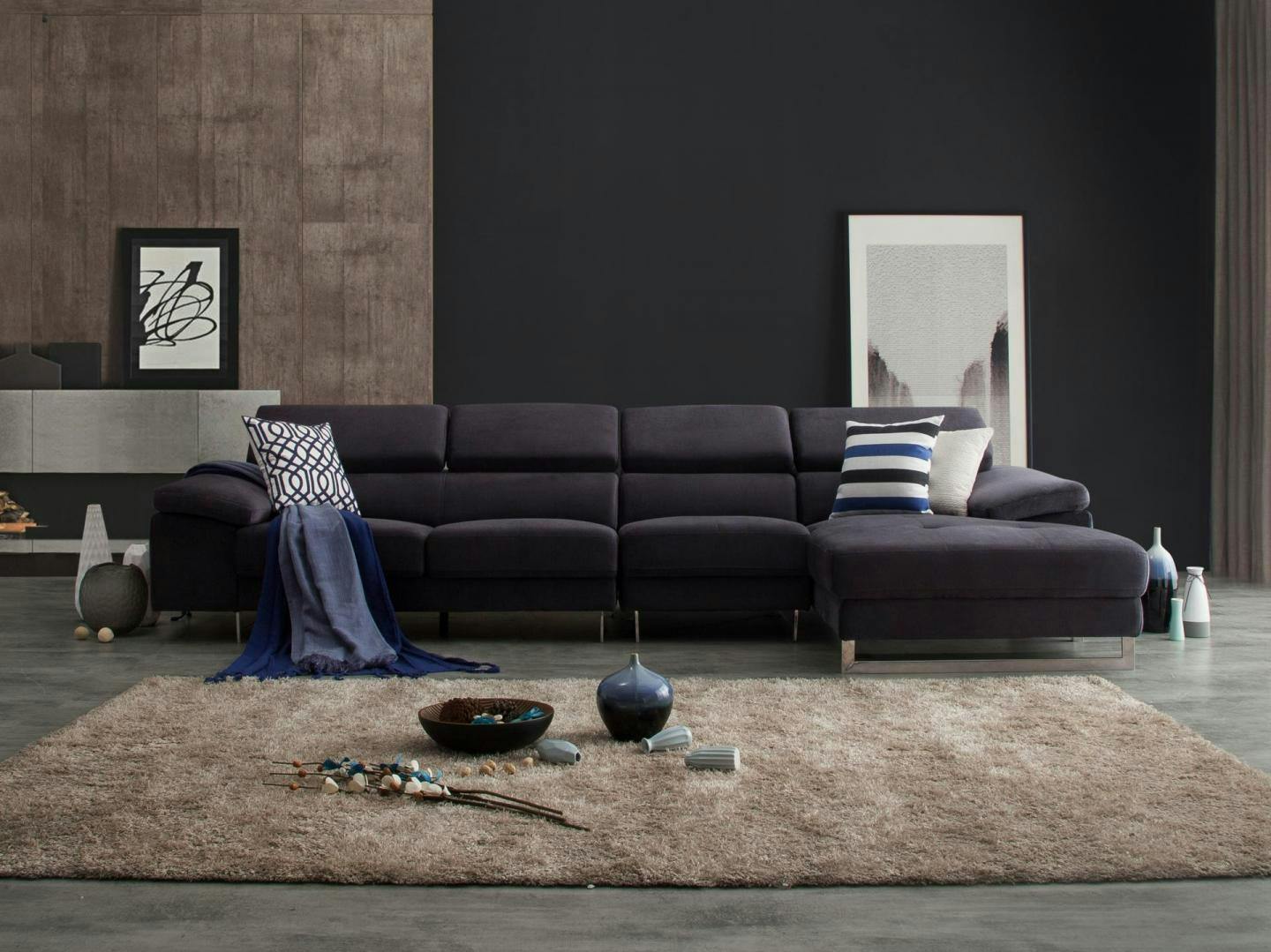 Boston Fabric Chaise Lounge Option B