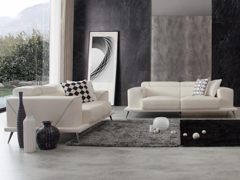 Laurence Leather Sofa Suite 3 + 2 4