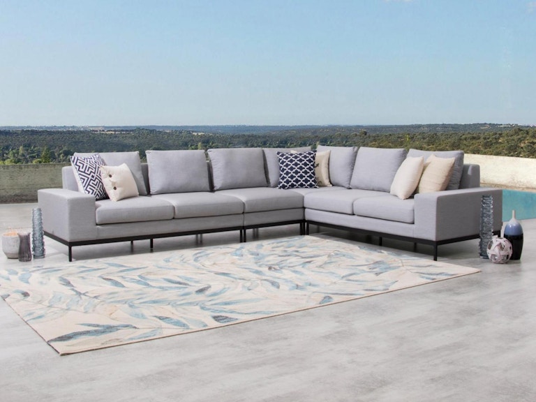 June Outdoor Fabric L Shaped Lounge
