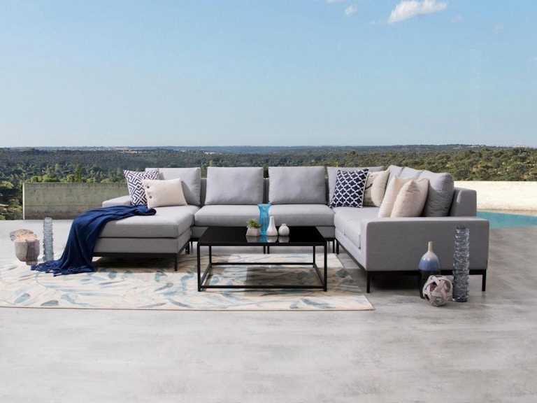 June Outdoor Fabric Modular Lounge With Coffee Table