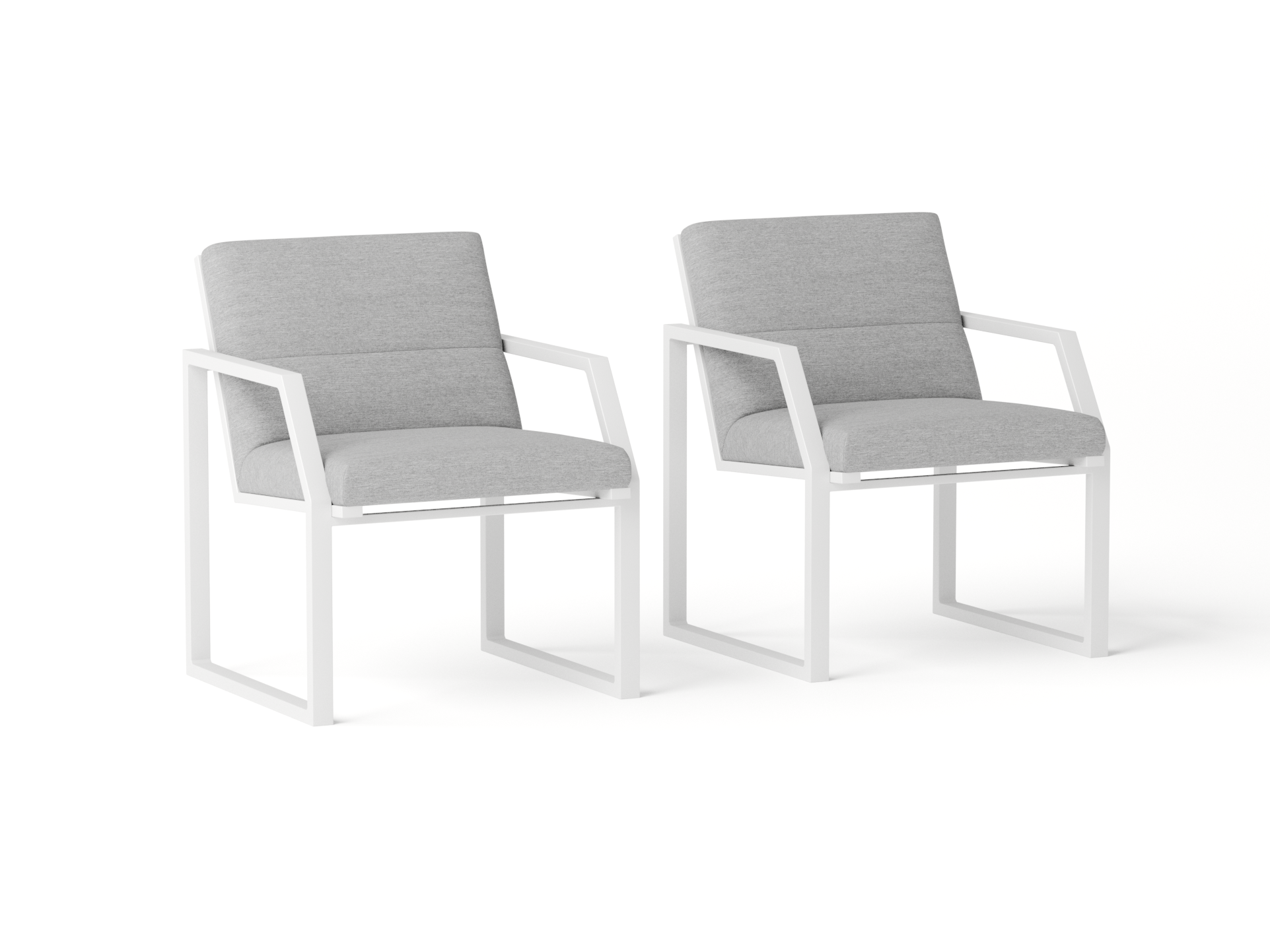 Invini White Outdoor Dining Chair Set Of Two 4