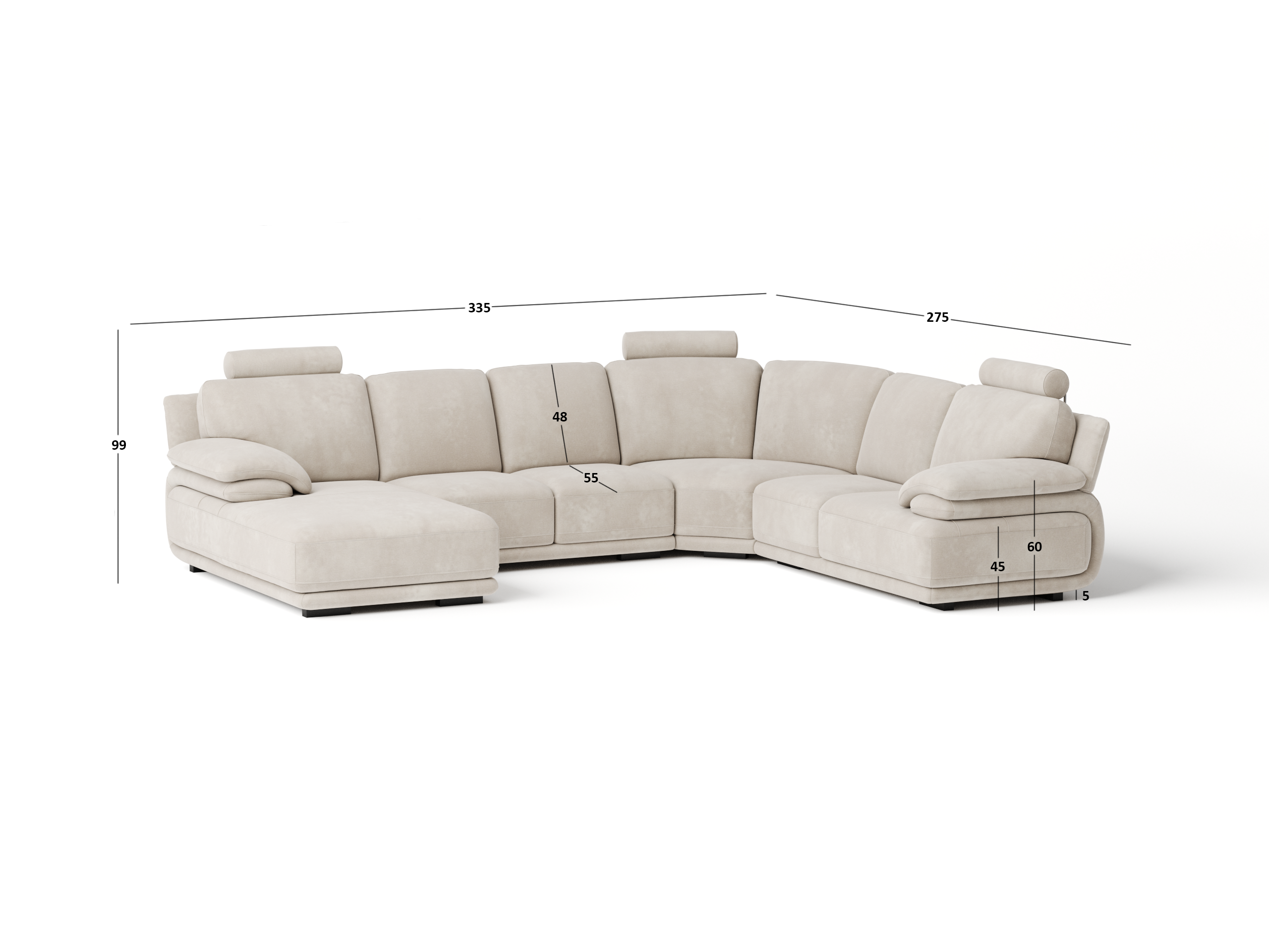 Juliet Fabric Modular Lounge Option A 4