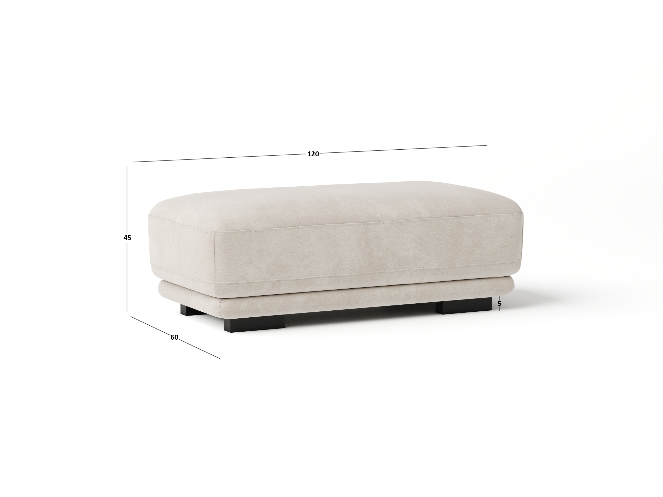 Juliet Fabric Ottoman 60x120x45 2