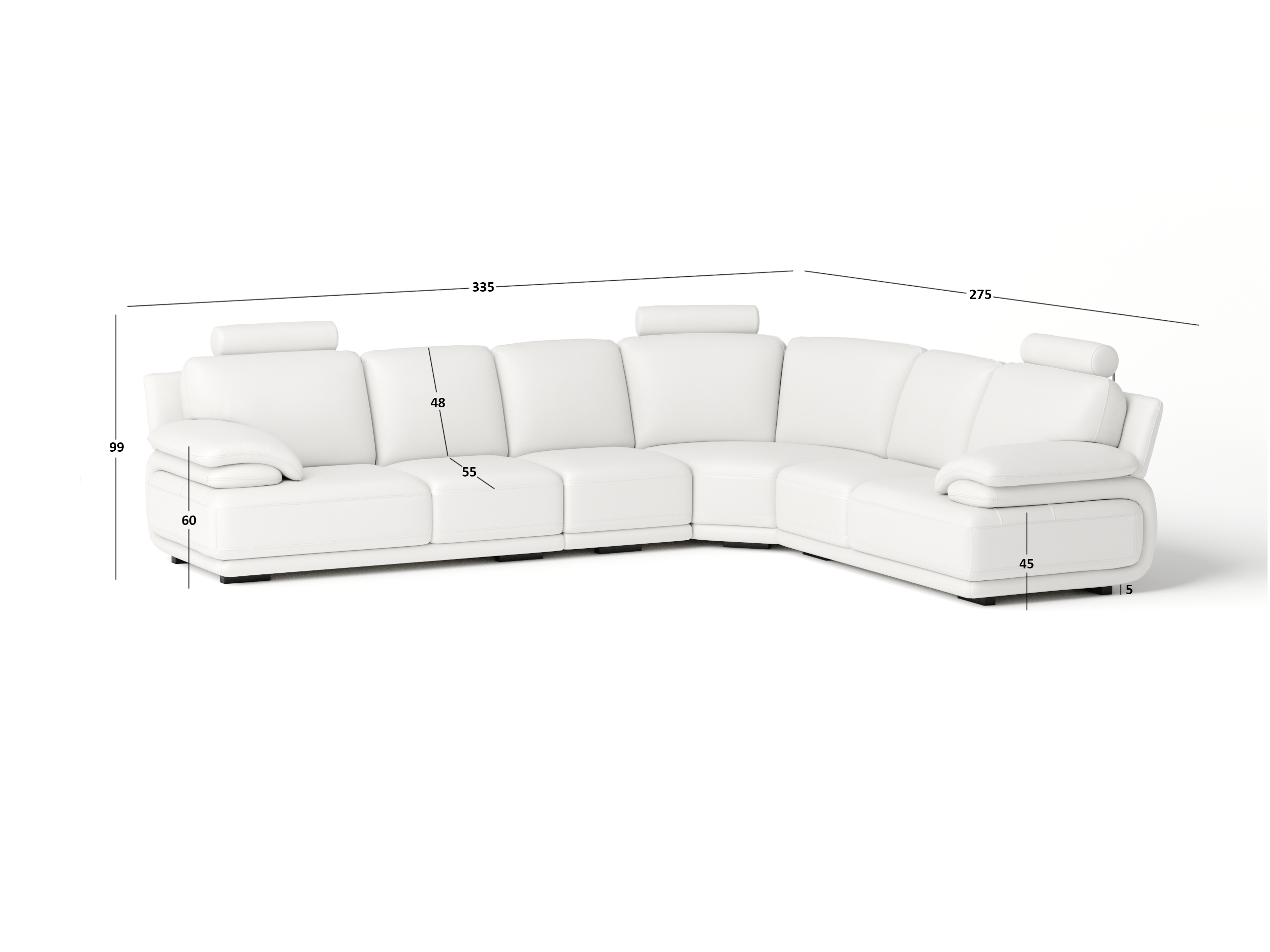 Juliet Leather Corner Lounge Option B 4