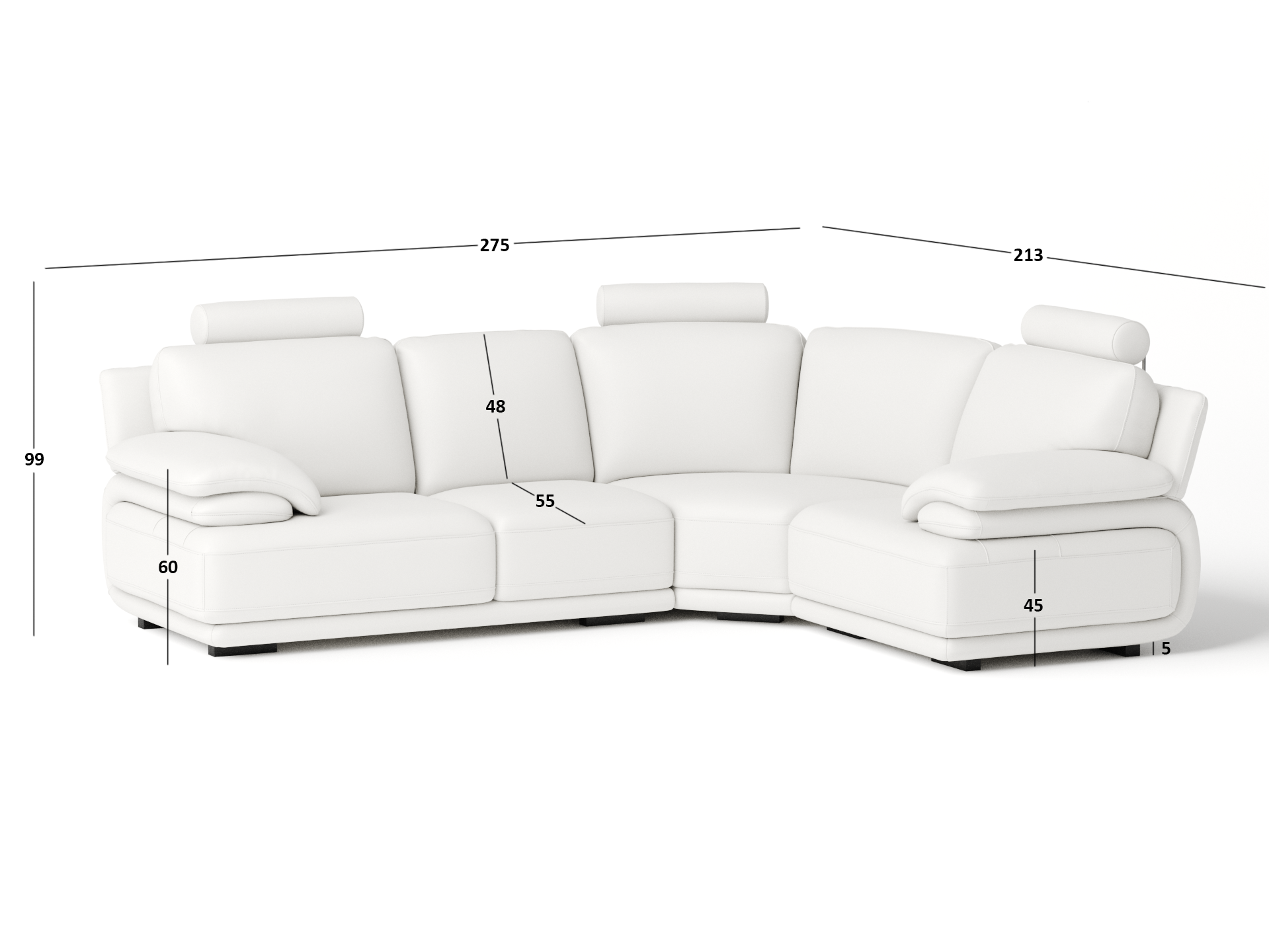 Juliet Leather Corner Lounge Option E 4