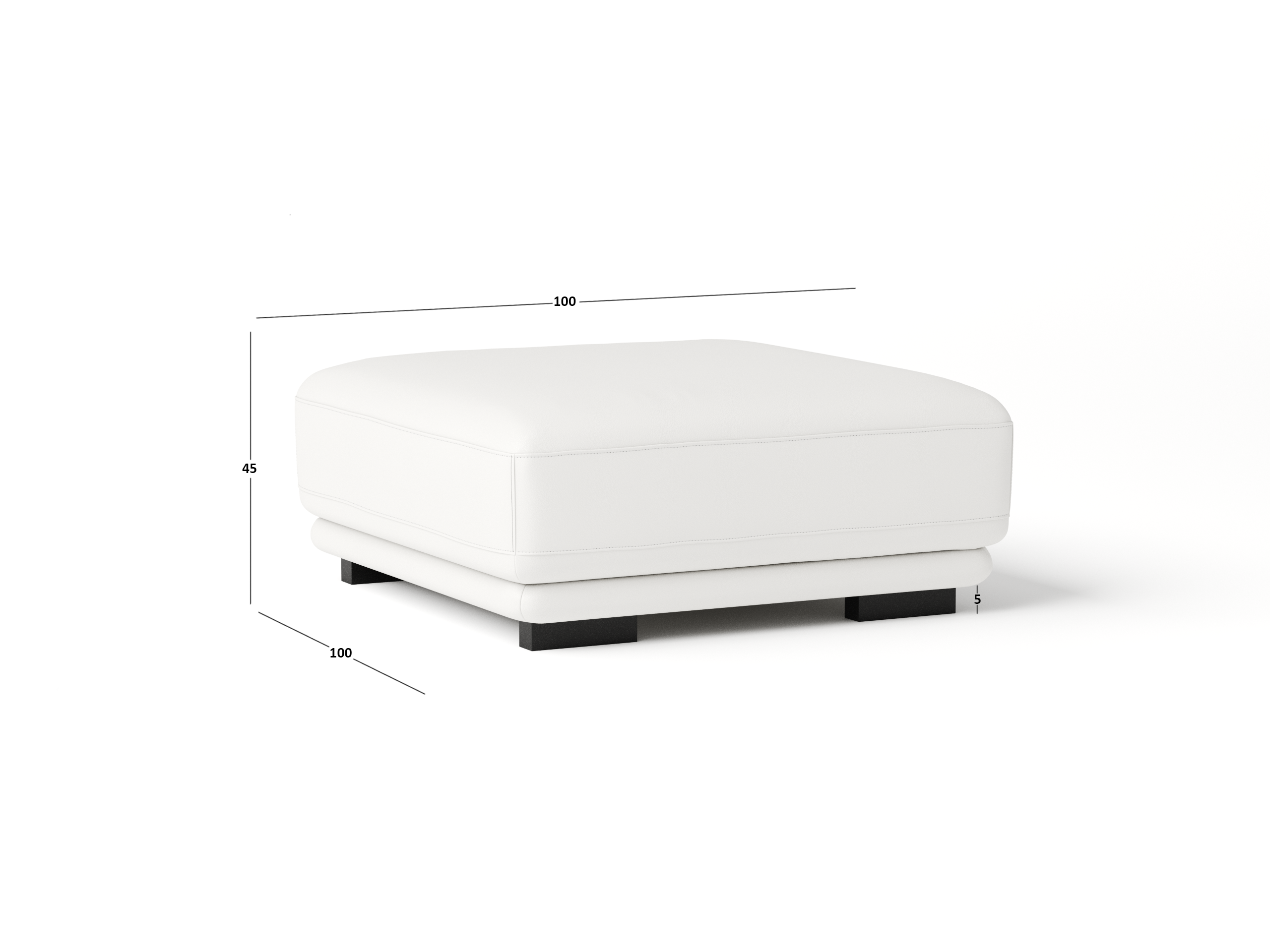 Juliet Leather Ottoman 100x100x45 2