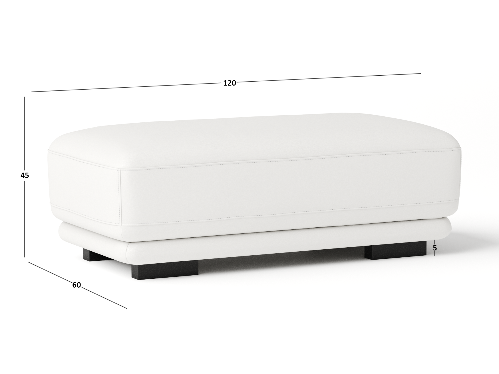 Juliet Leather Ottoman 60x120x45 2