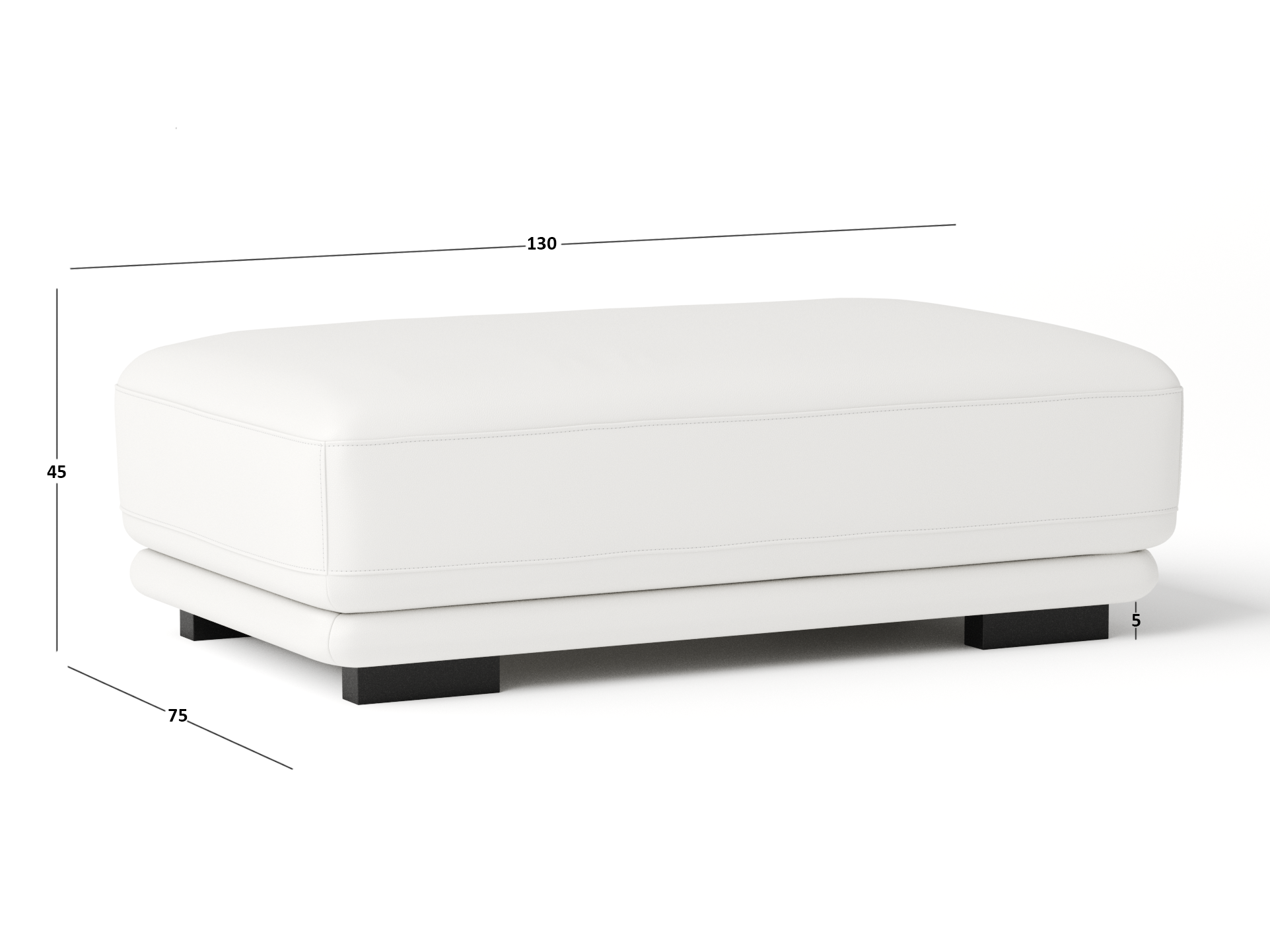 Juliet Leather Ottoman 75x130x45 2