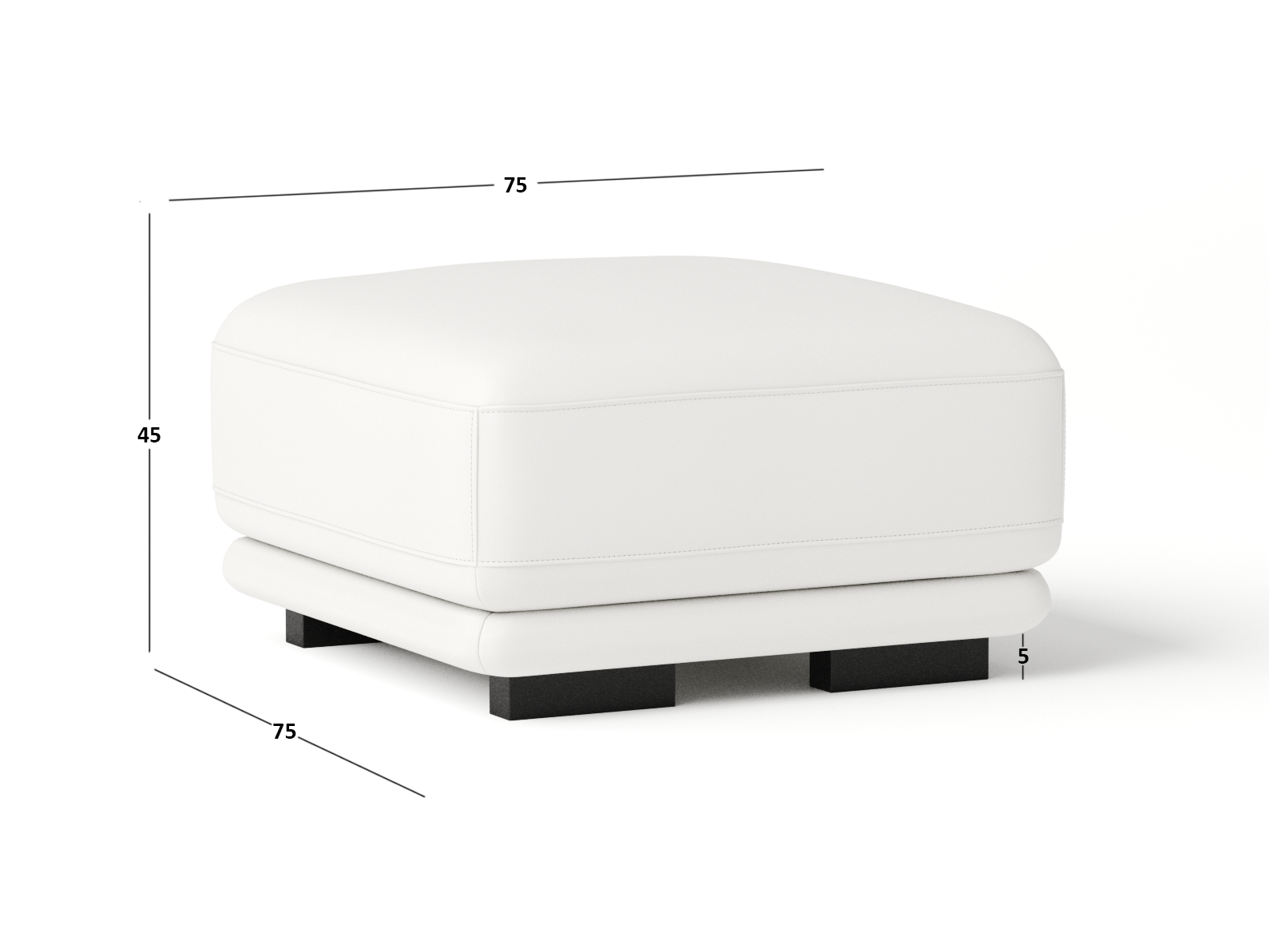 Juliet Leather Ottoman 75x75x45 2