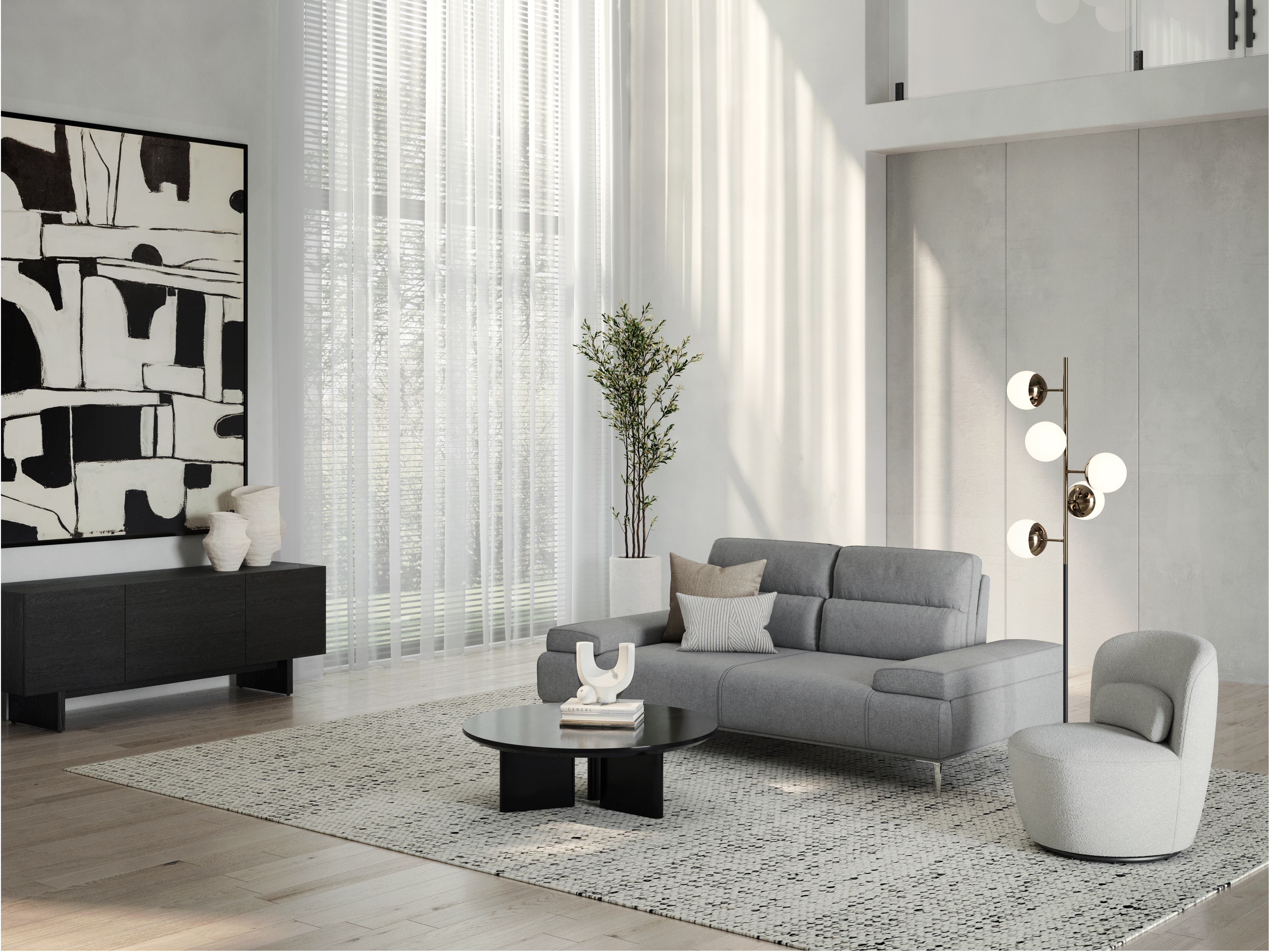 Karina Fabric Two Seat Sofa Ash 16