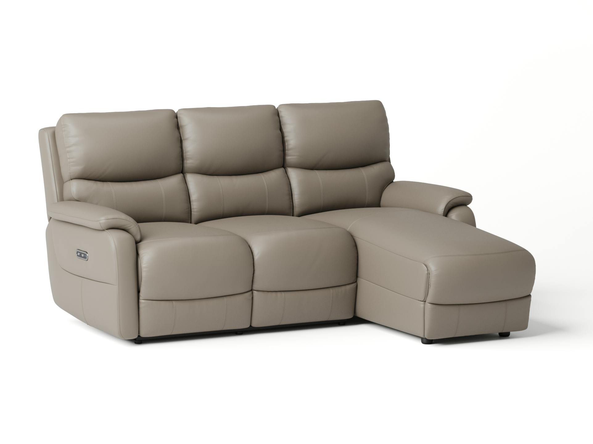Kelsea Leather Chaise Lounge Option A with Power Recliner