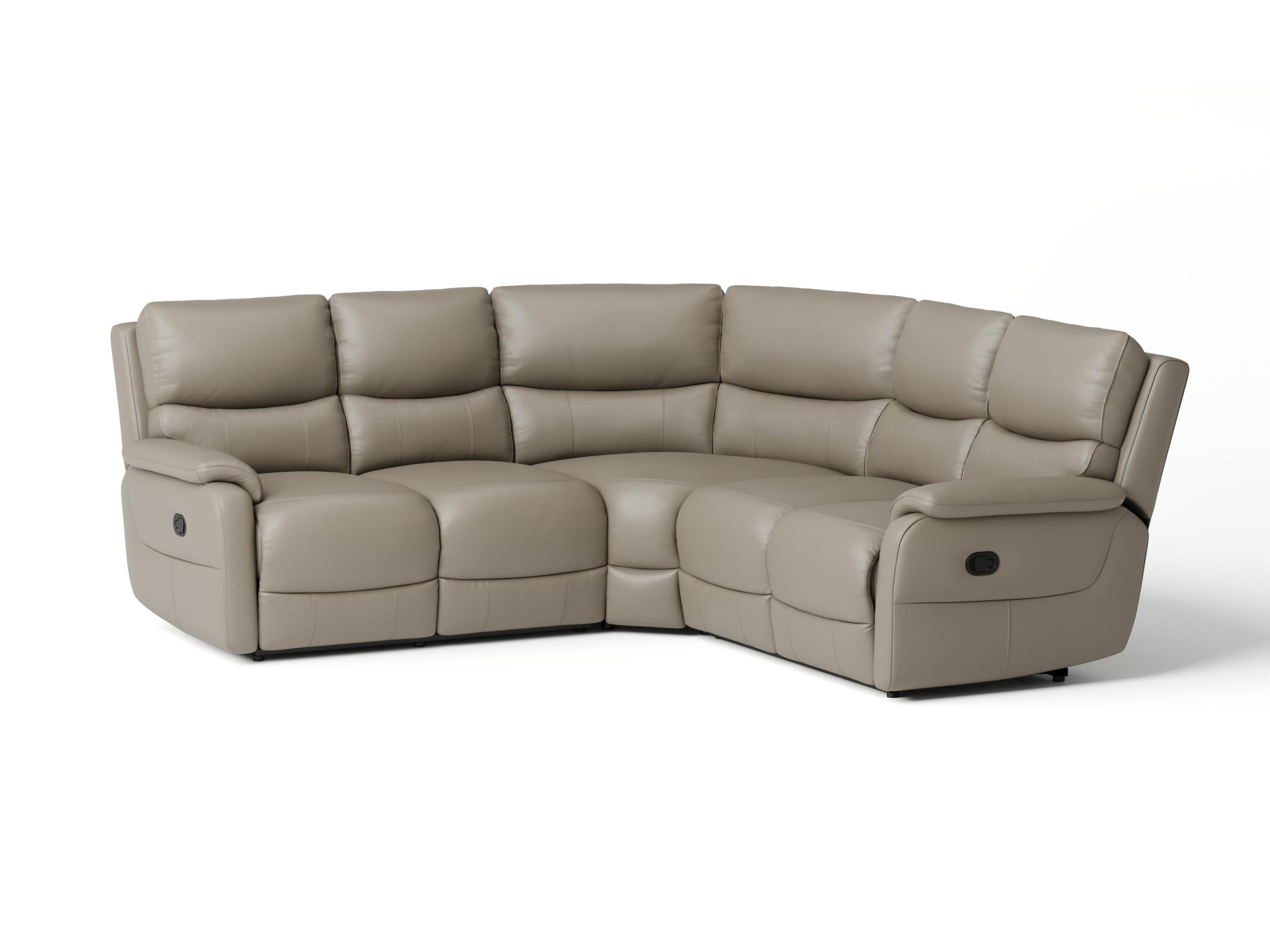 Kelsea Leather Corner Lounge Option A with Manual Recliner
