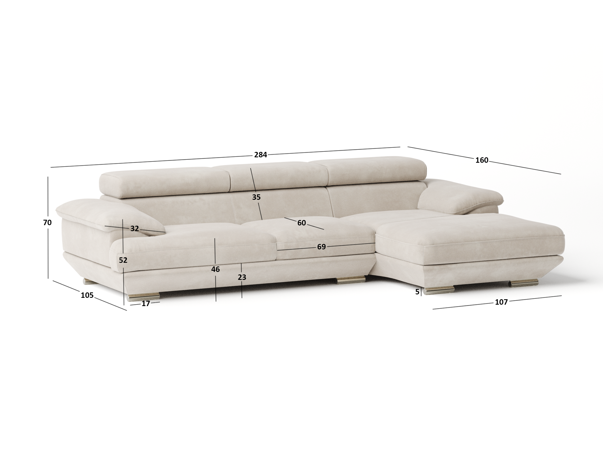 Lexington Fabric Chaise Lounge Option A 7