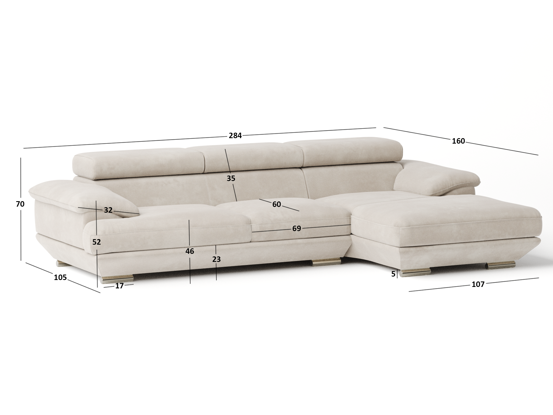 Lexington Fabric Chaise Lounge Option A 5