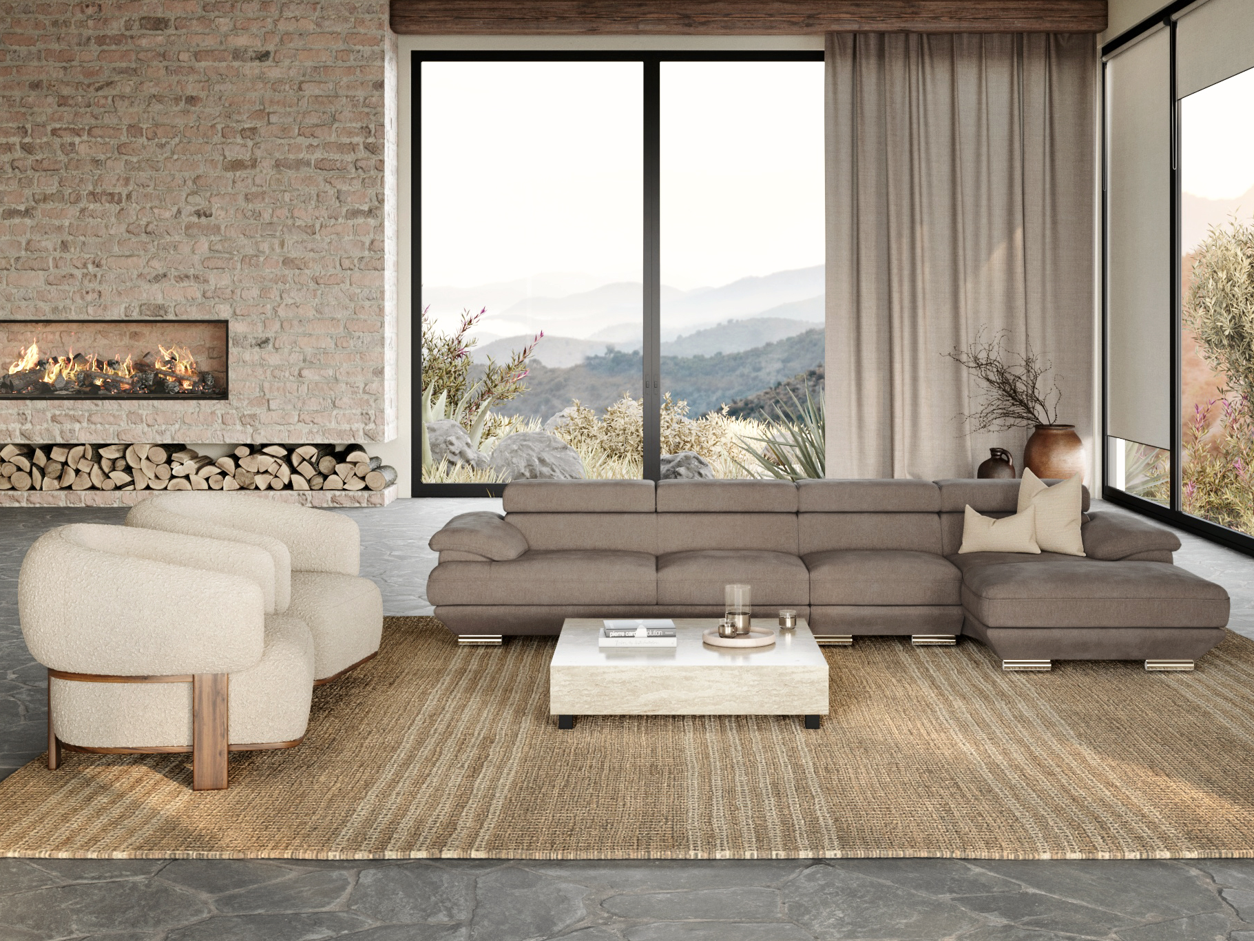 Lexington Fabric Chaise Lounge Option B 5