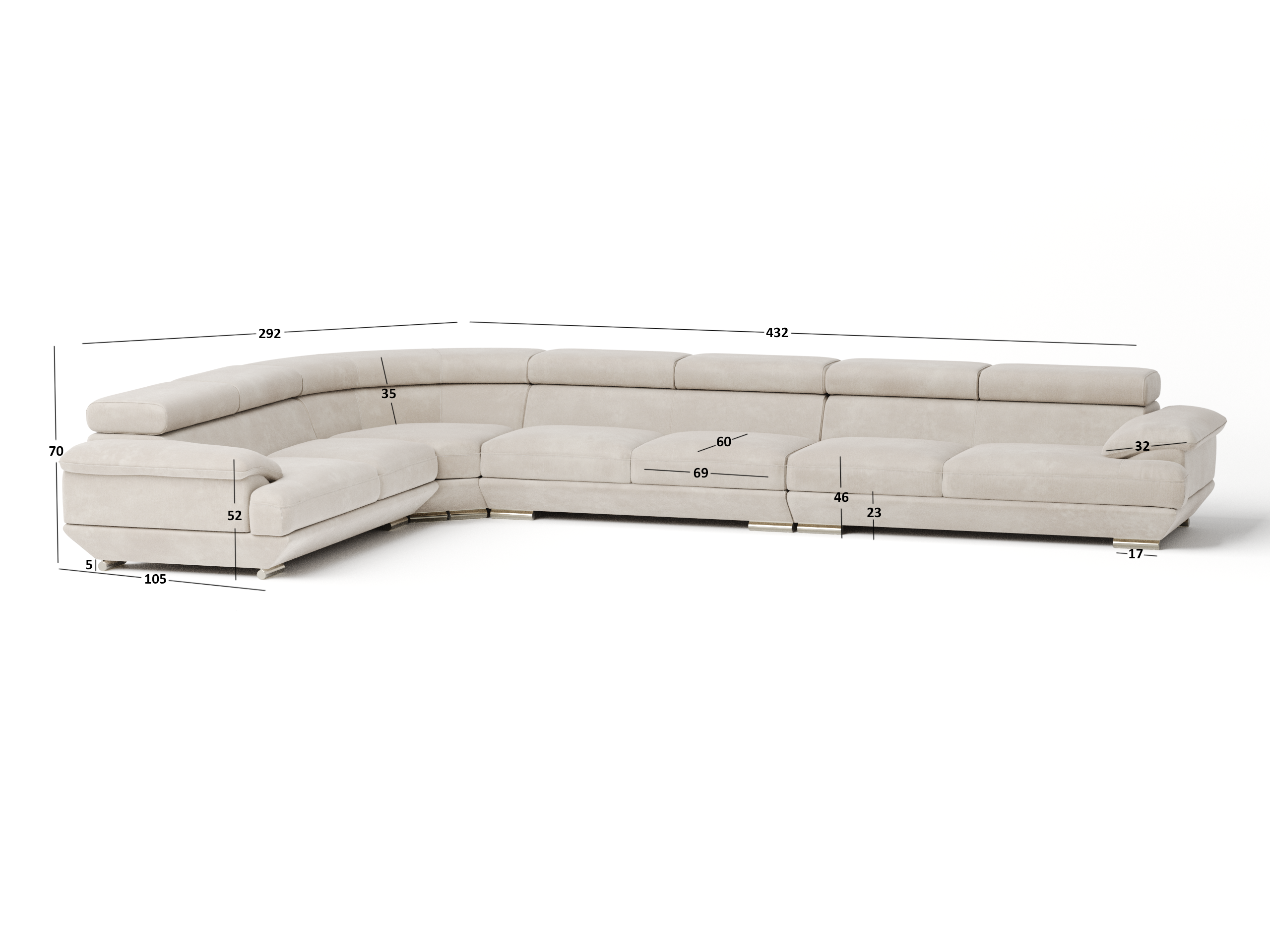 Lexington Fabric Corner Lounge Option C 6