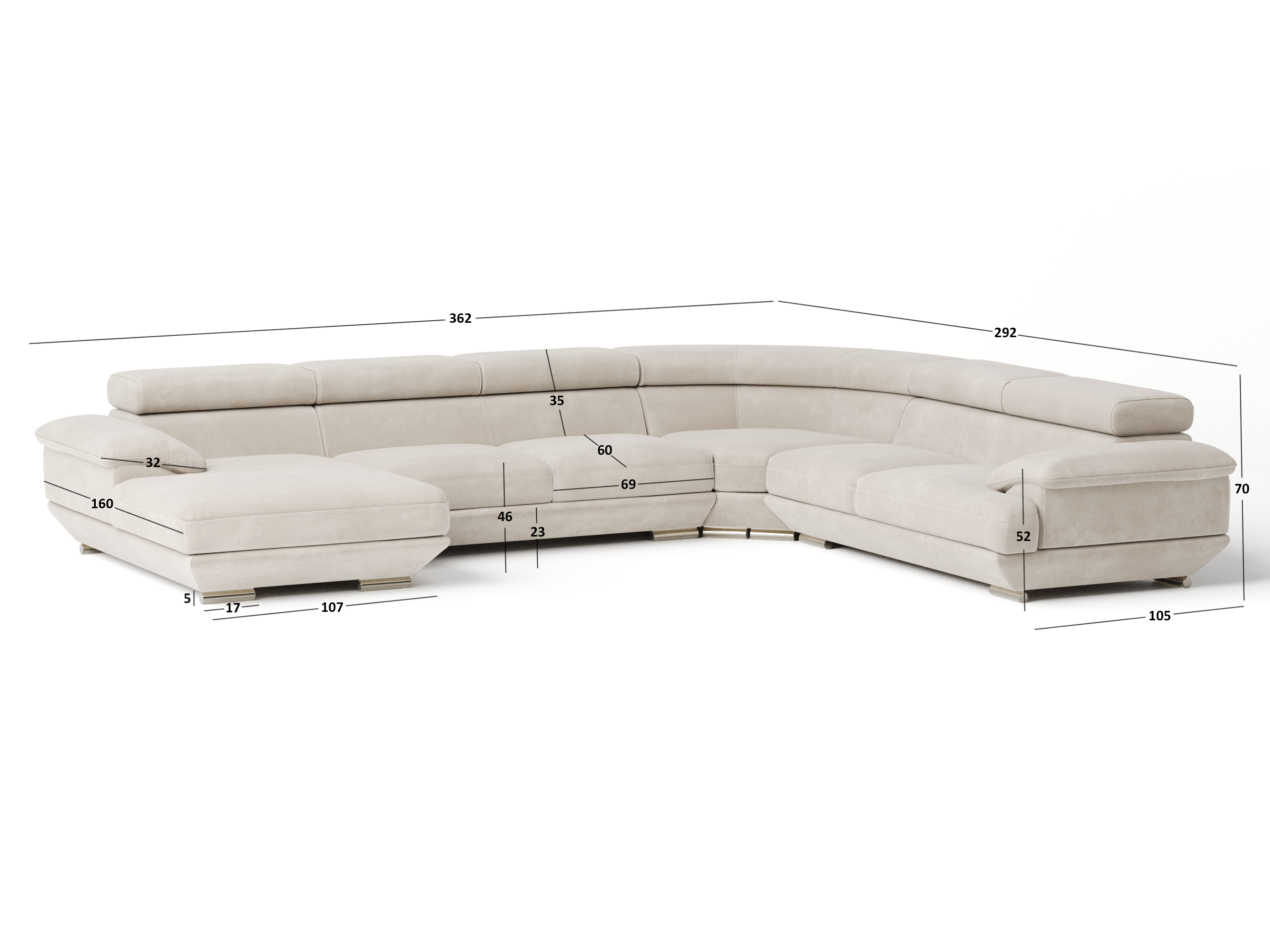 Lexington Fabric Modular Lounge Option A 5