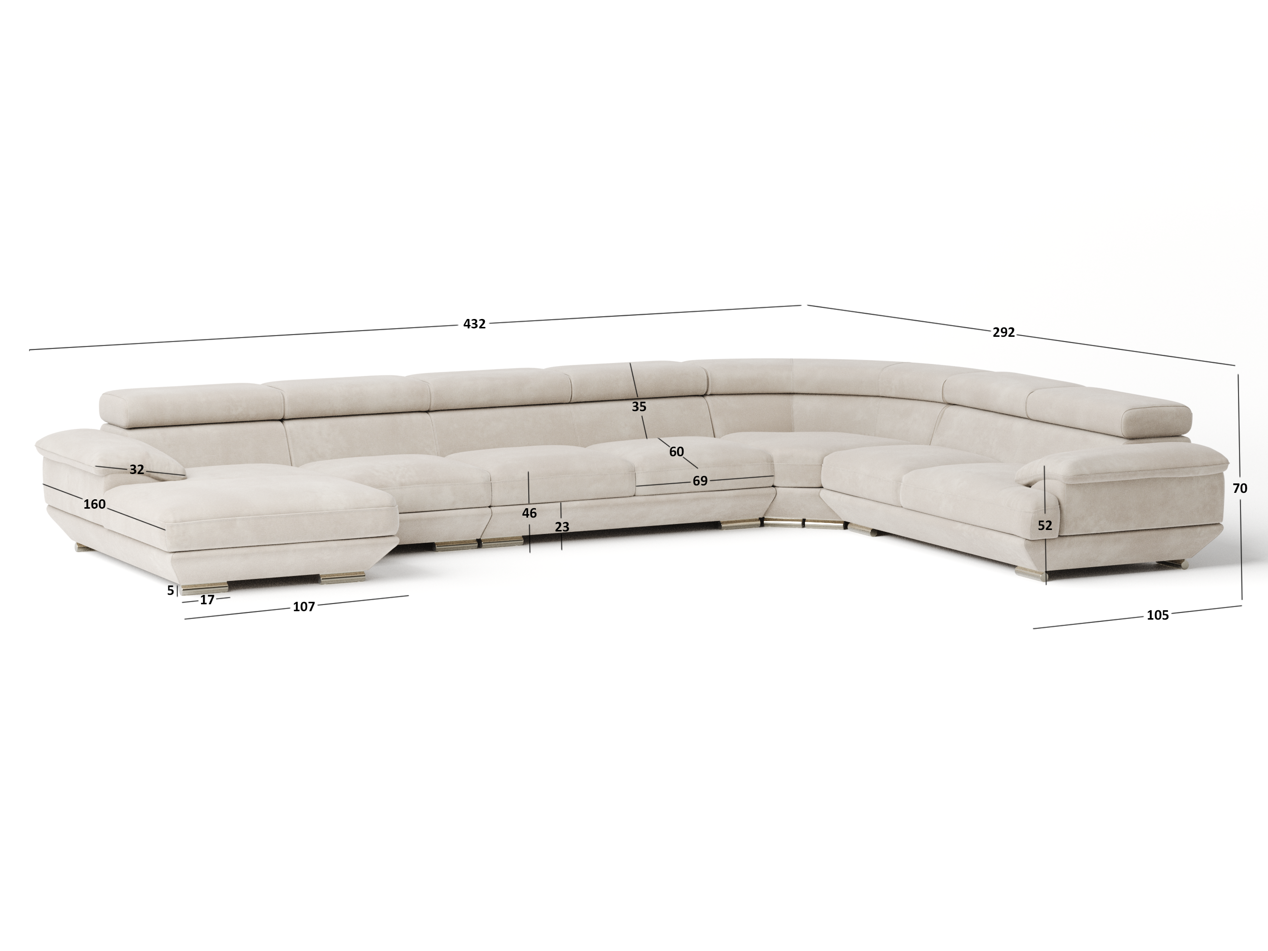 Lexington Fabric Modular Lounge Option B 4