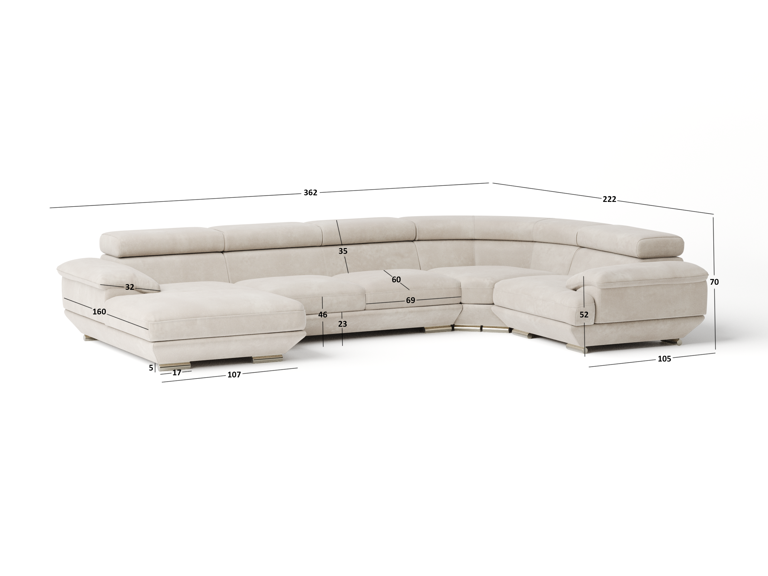 Lexington Fabric Modular Lounge Option C 3