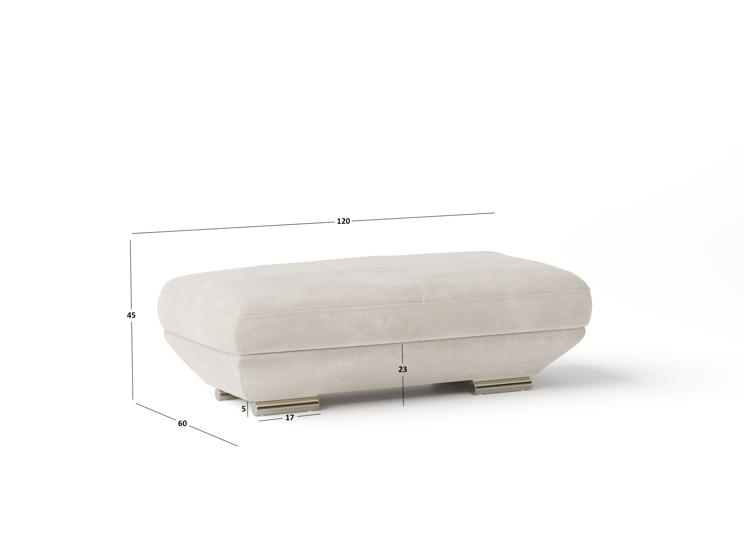 Lexington Fabric Ottoman 60x120x45