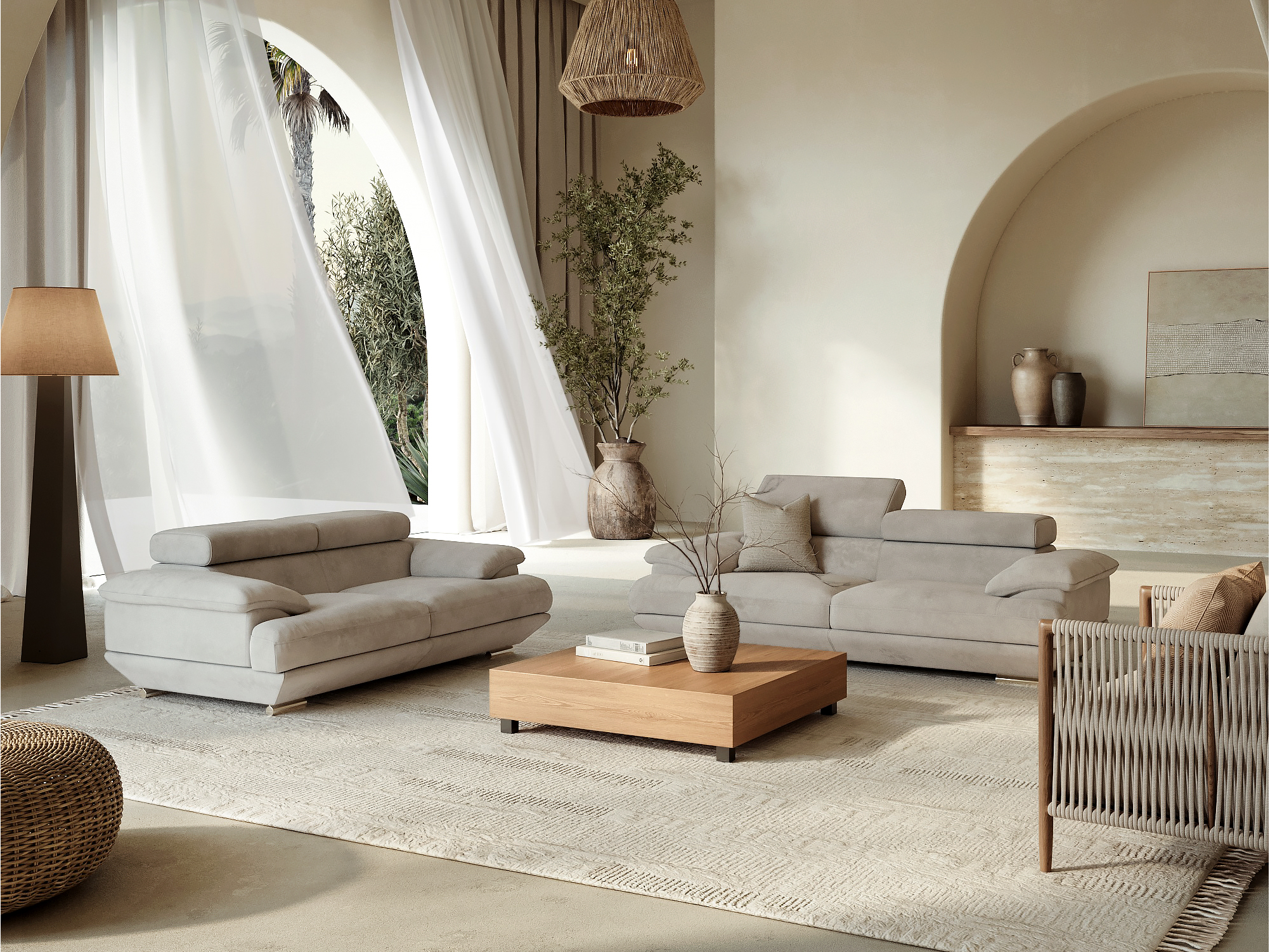 Lexington Fabric Sofa Suite 3 + 2 3