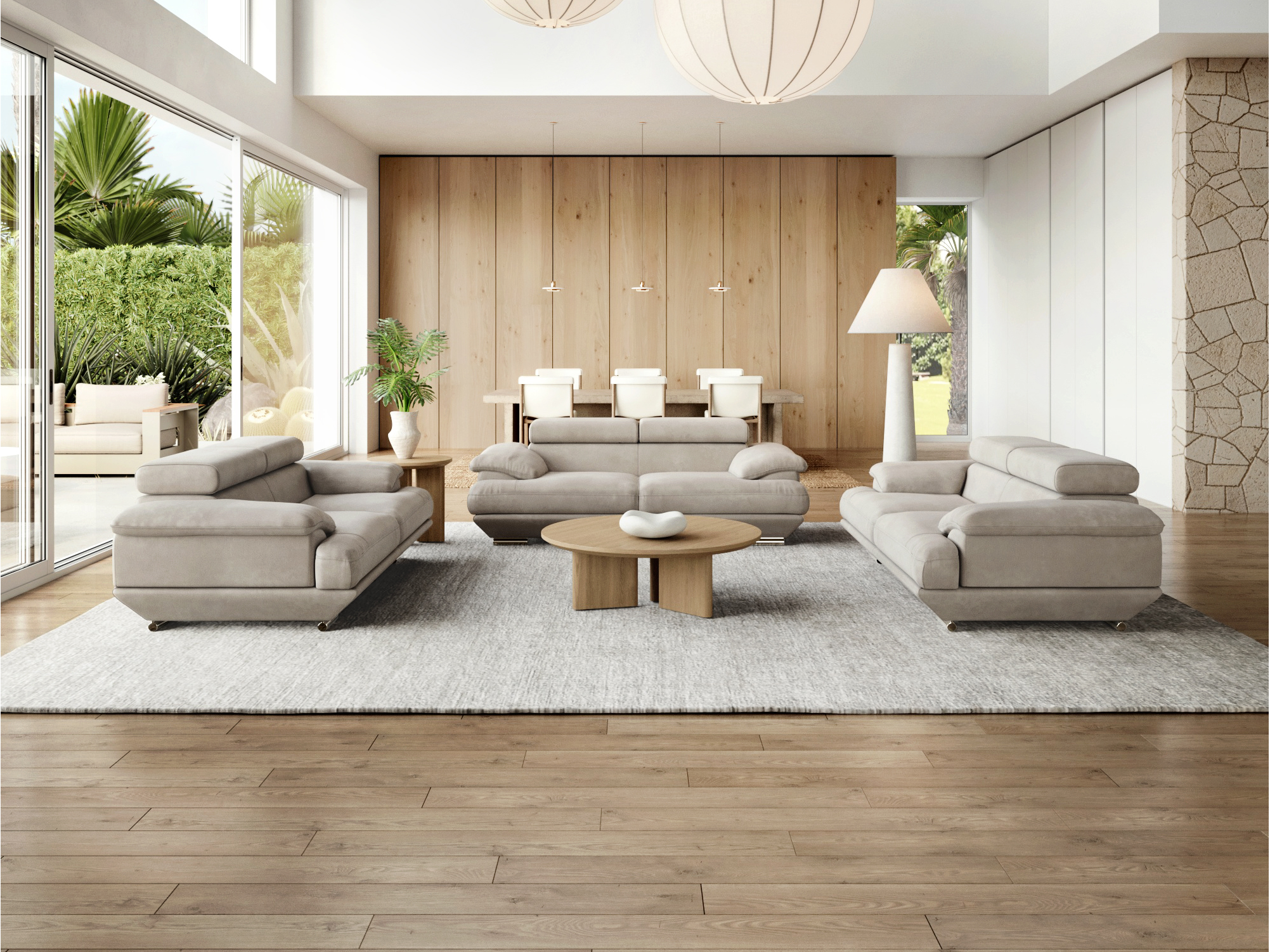 Lexington Fabric Sofa Suite 3 + 2 + 1 2