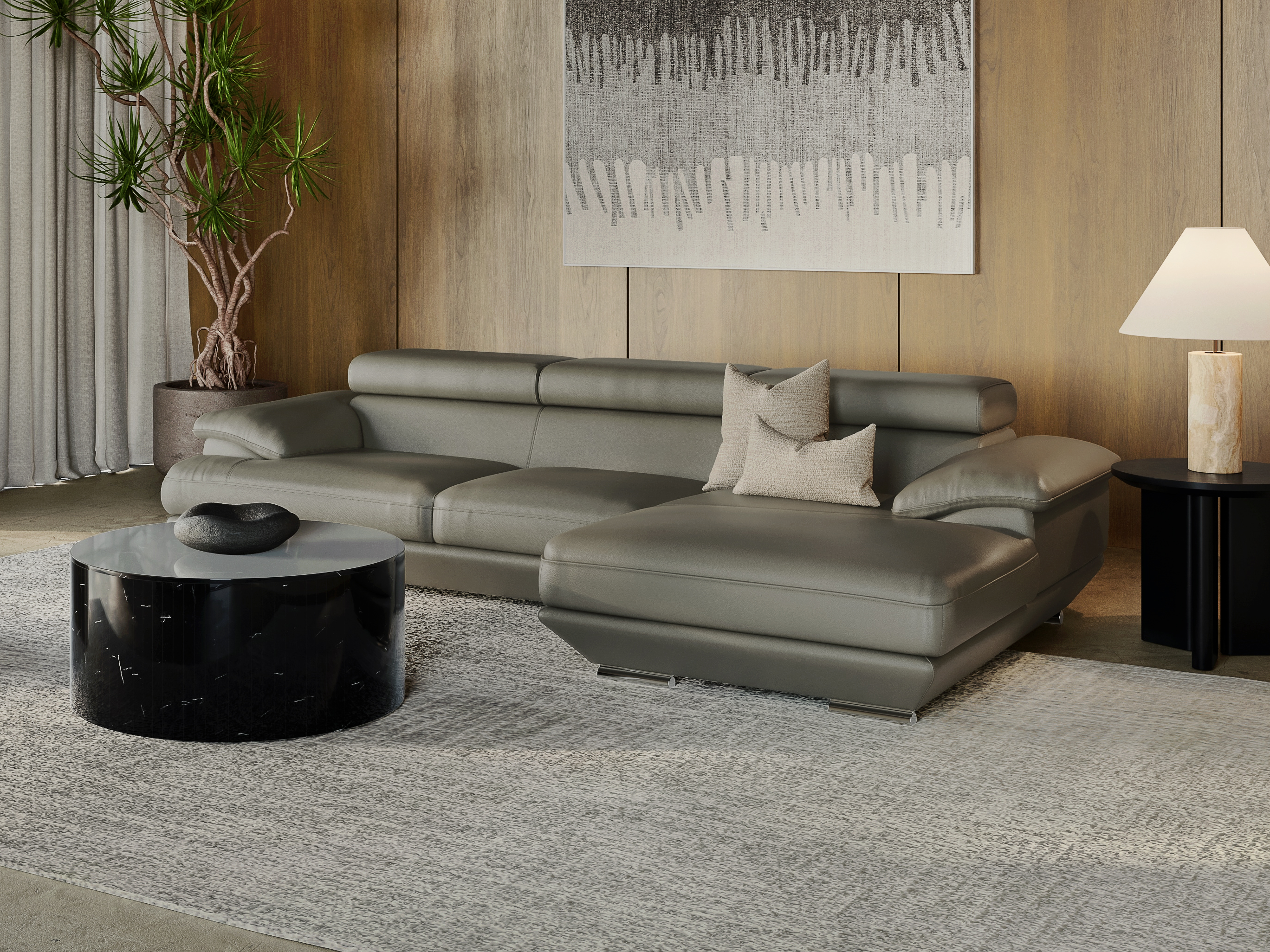 Lexington Leather Chaise Lounge Option A 1