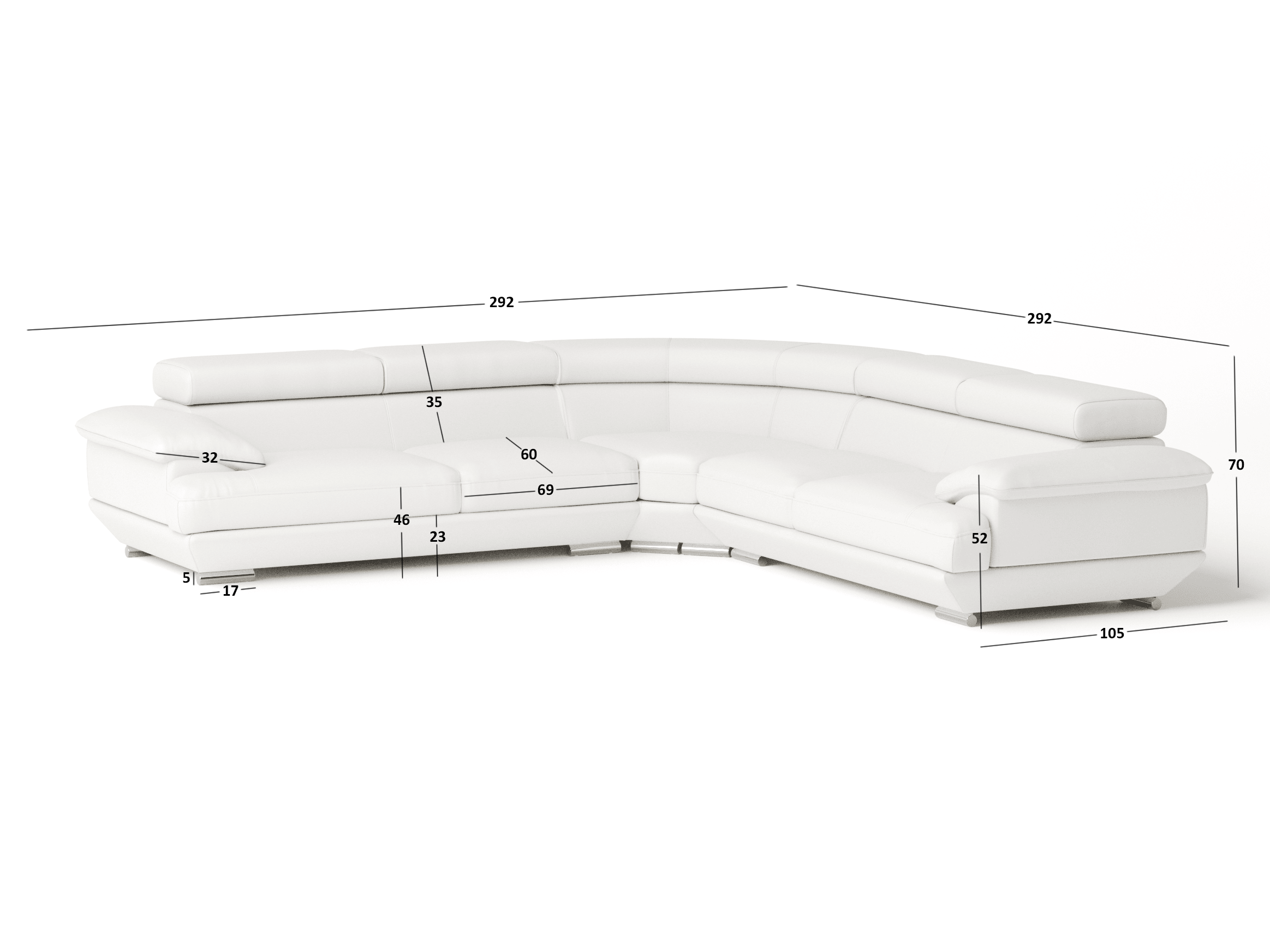 Lexington Leather Corner Lounge Option A 8