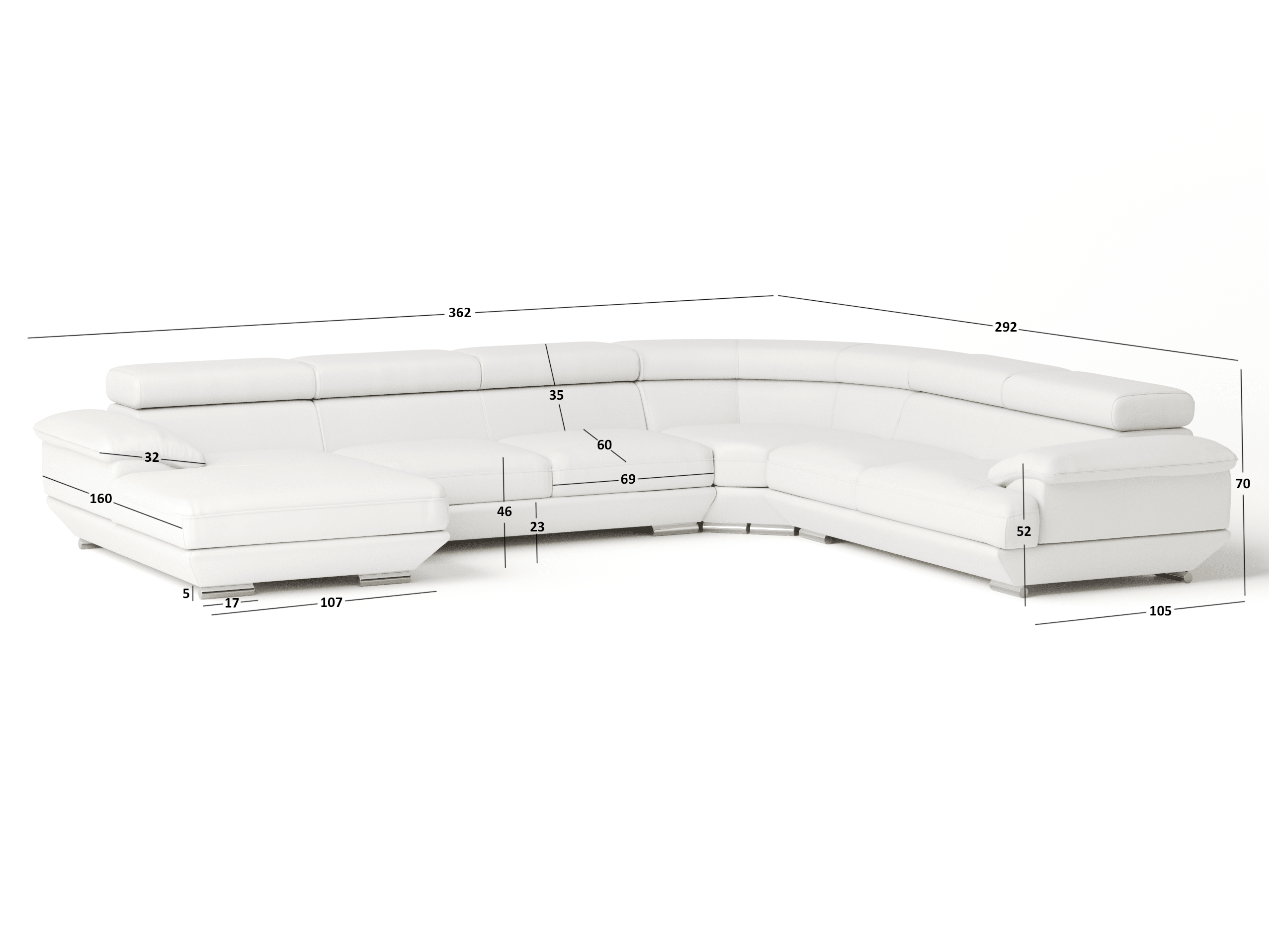 Lexington Leather Modular Lounge Option A 6